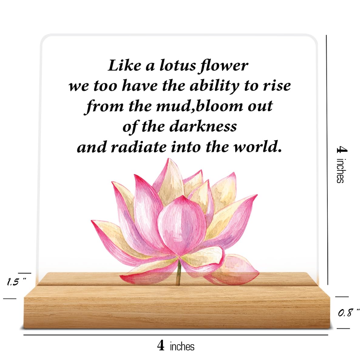 Motivational Gifts Lotus Sign Inspirational Gifts Just Like the Lotus Acrylic Desk Sign Decor