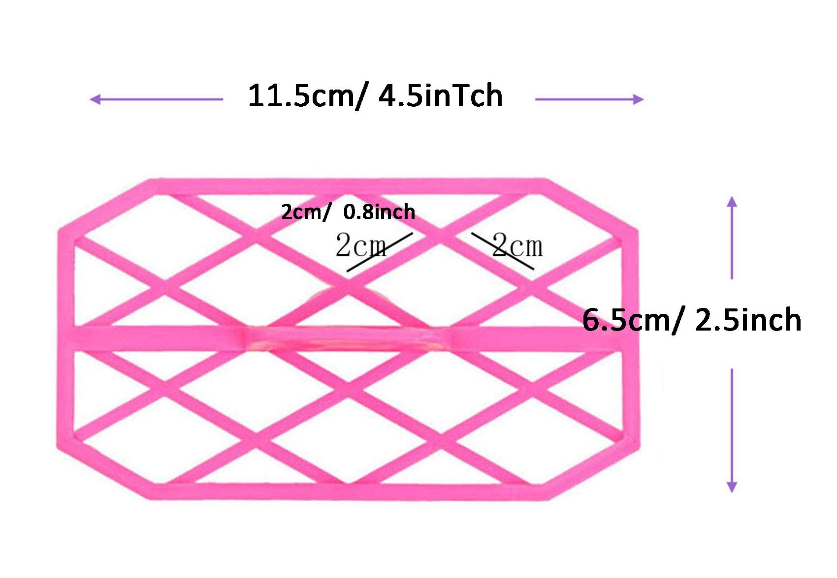 Zdywy Rhombus Diamond Shape Fondant Cake Mould Embosser Embossing Cutter Mold Stamp Tool - B