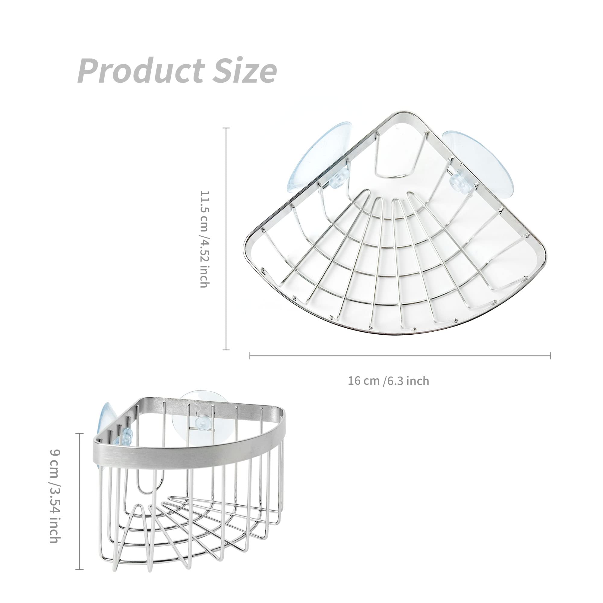 Dveda Sink Caddy, Dish Cloth Hanger Sponge Holder, Save Space Triangle 2-In-1 Sink Caddy, 304 Stainless Steel Corner Kitchen Sin