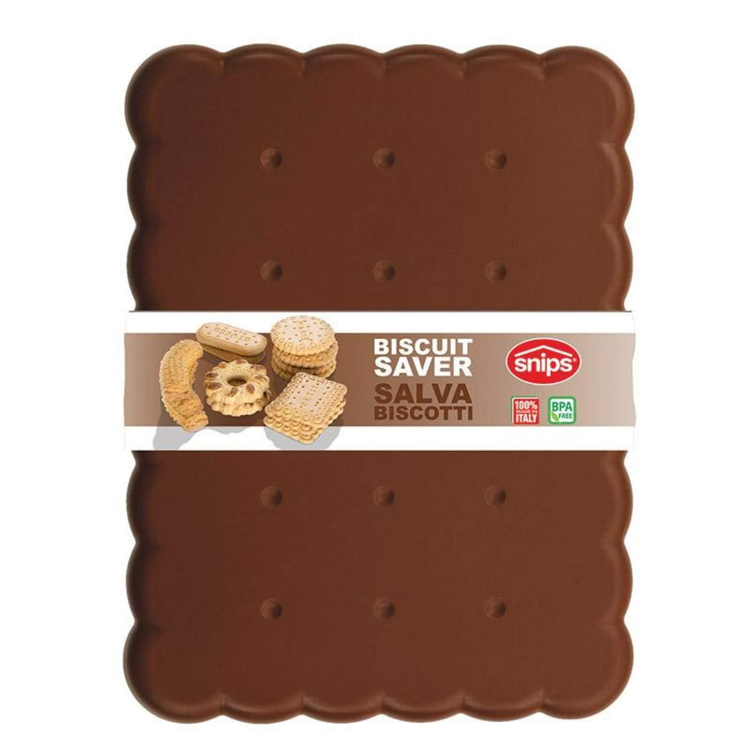 Snips 077120 Rectangular Biscuit Saver  Brownclear