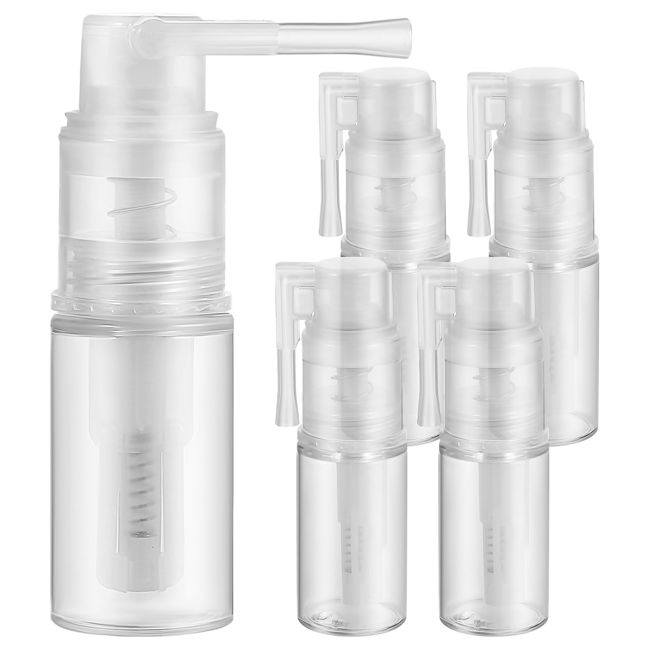 Garneck 5Pack Empty Powder Spray Bottle Set: Refillable Hair Fiber Applicator Plastic Baby Powder Dispenser Portable Glitter Sp