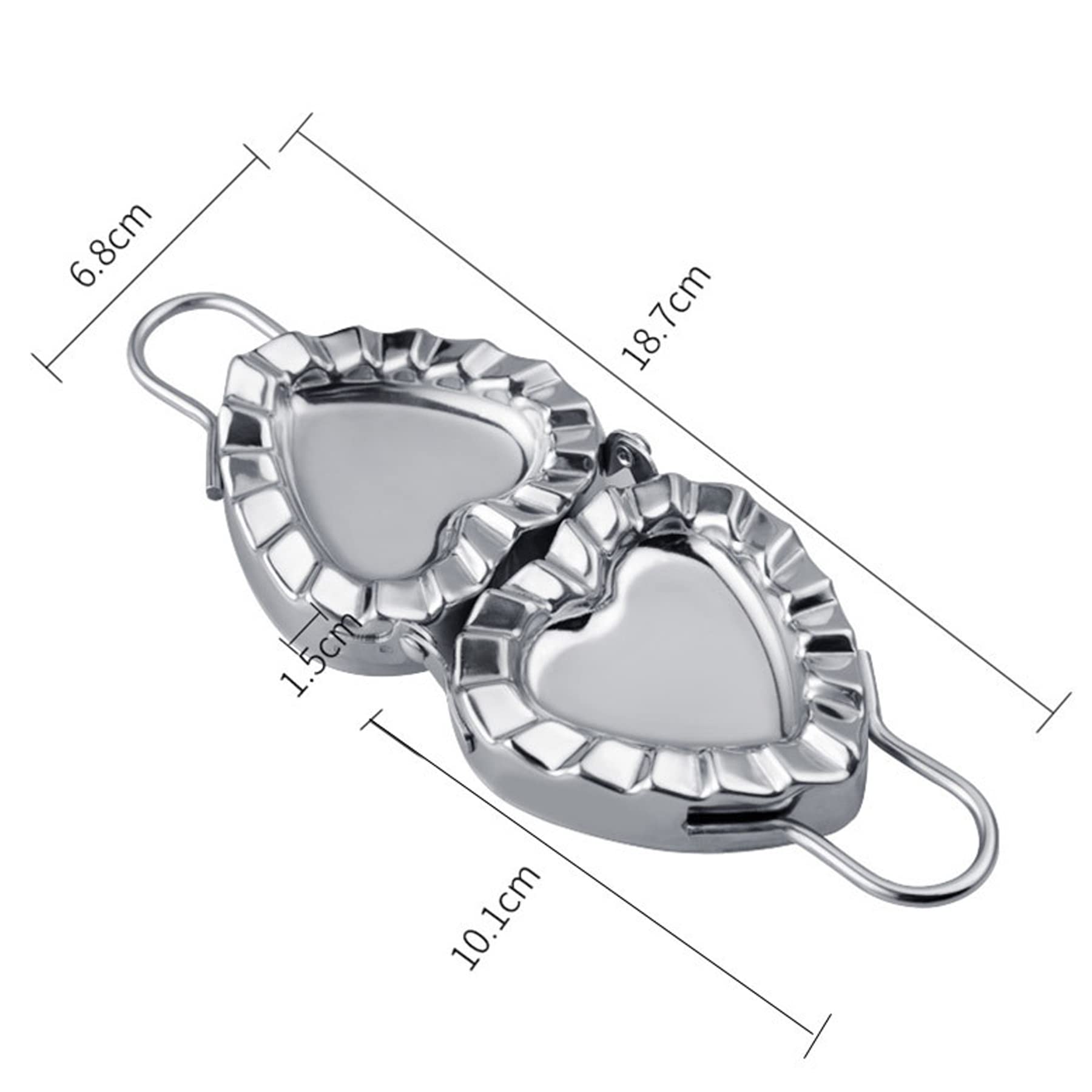 Mggi Heart Shaped Ravioli Mold Pierogi Dumpling Maker, Stainless Steel Goya Empanada Press Mold, Ravioli Mould Crimper, Wraper D