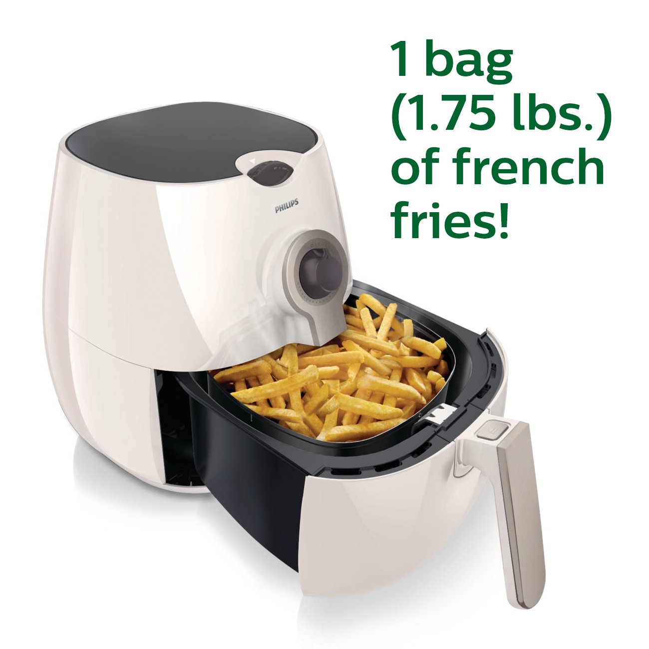 Philips Starfish Technology Airfryer With Cookbook, White - 1.8Lb/2.75Qt- Hd9220/58