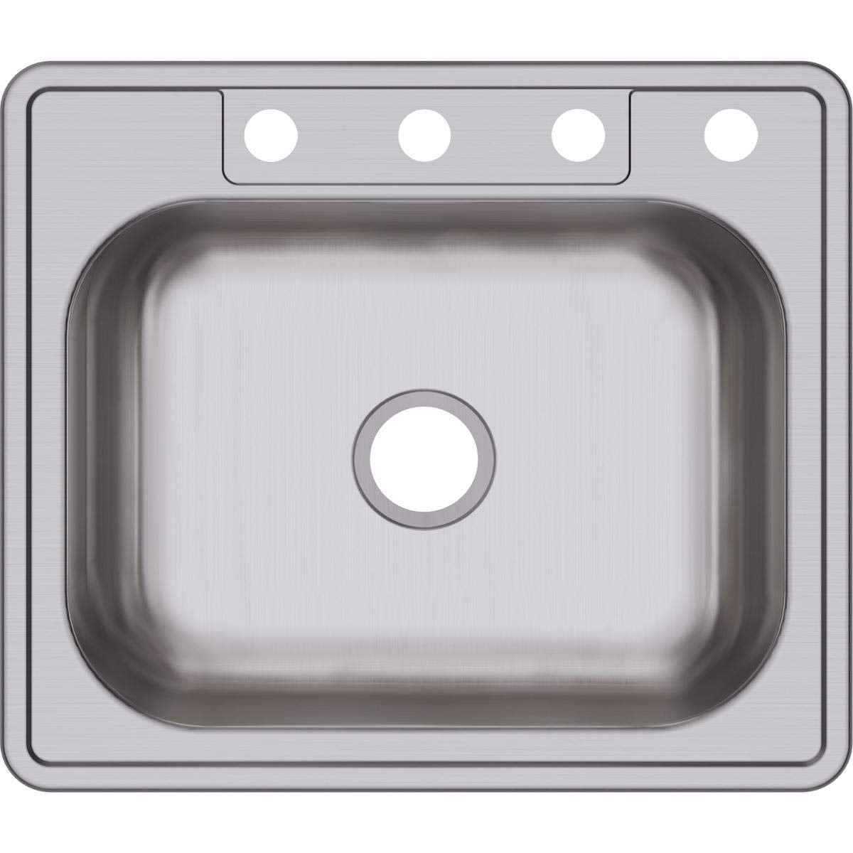 Elkay Dayton Stainless Steel 25'' X 21-1/4'' X 6-9/16'', Single Bowl Drop-In Sink