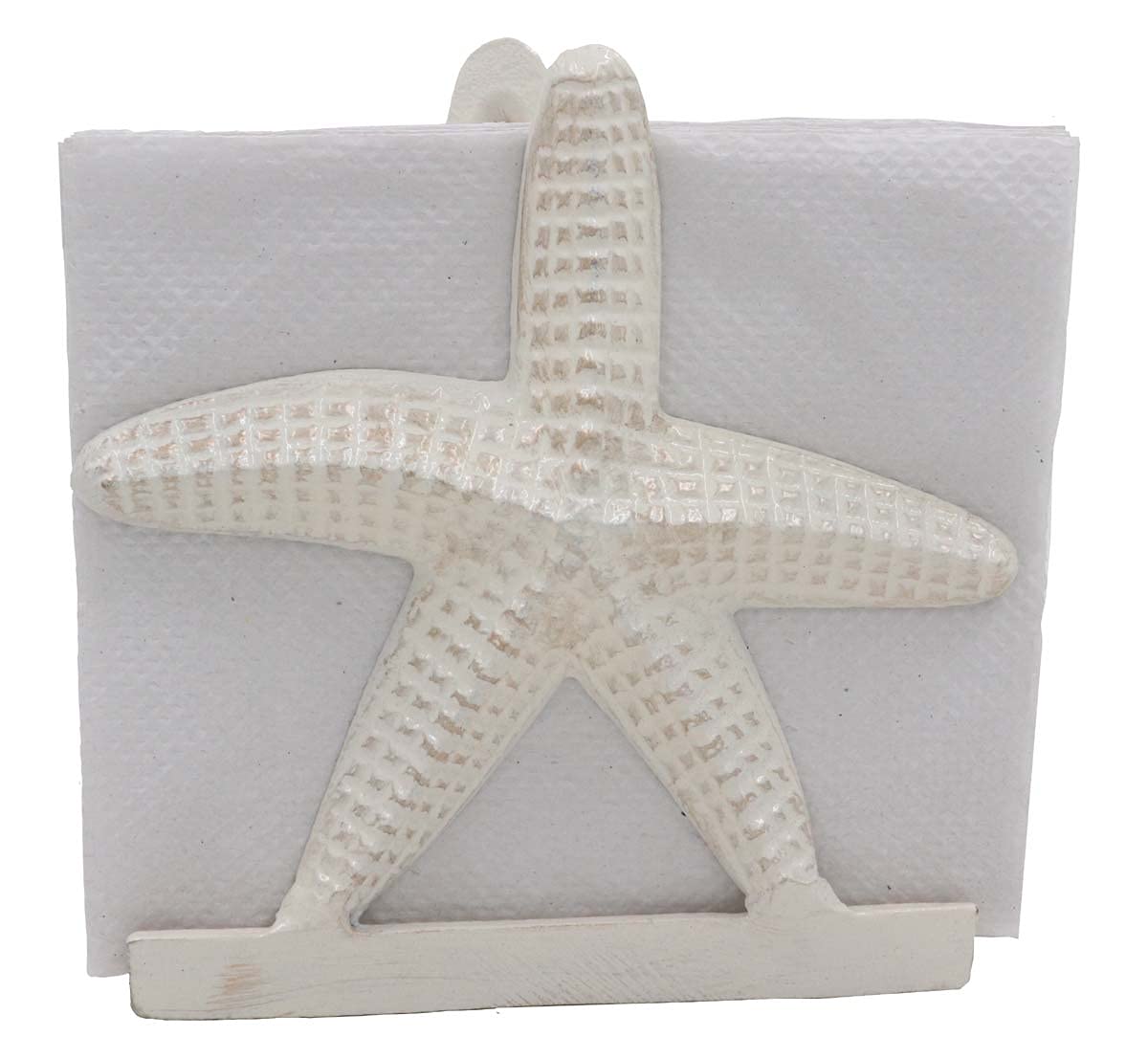 Thdc Nautical Napkin Holder, Lunch, Dinner, Nautical Collection Napkin Holder, Made Of Metal (Star Off-White)