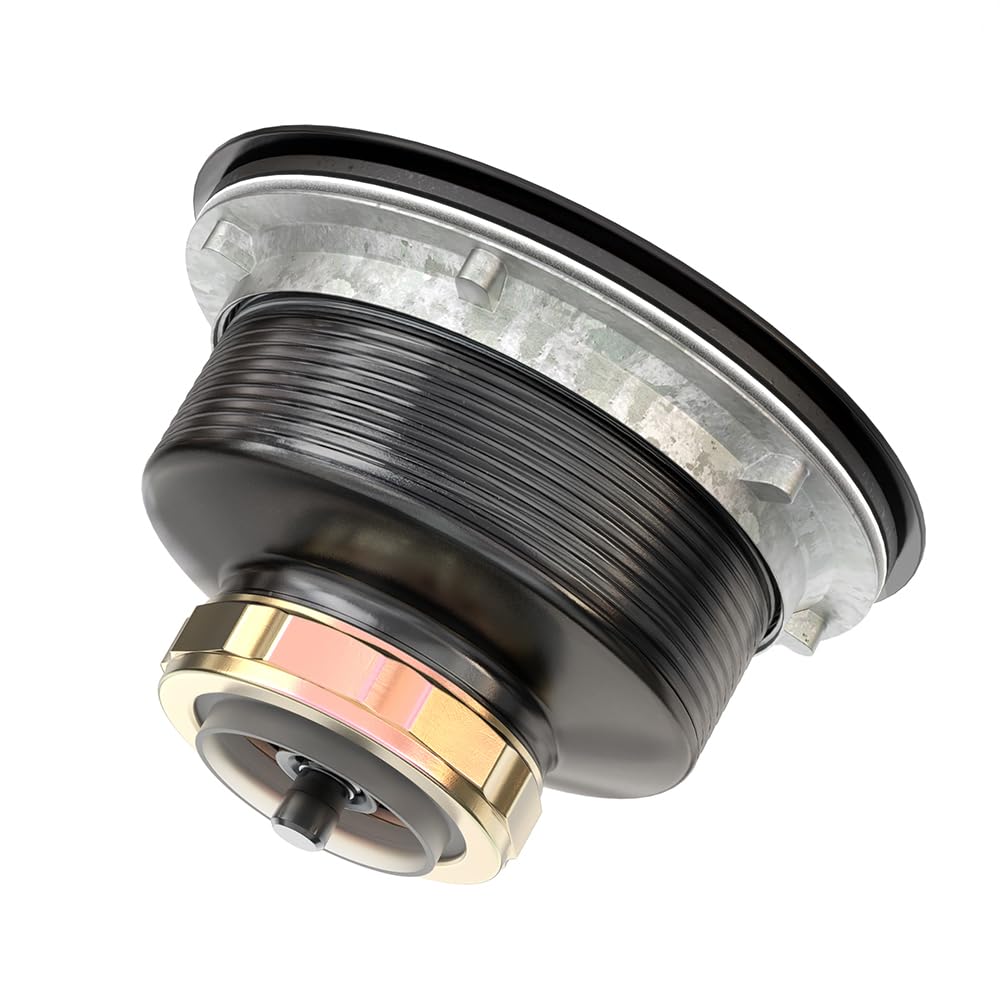 KONE 3-1/2 Inch Bronze Kitchen Sink Drain Oil Rubbed Bronze Stainless Steel Sink Drain Assembly Kit with Strainer Basket/Drain Stopper  Durable ORB Replacement for Standard Commercial Sink Drains
