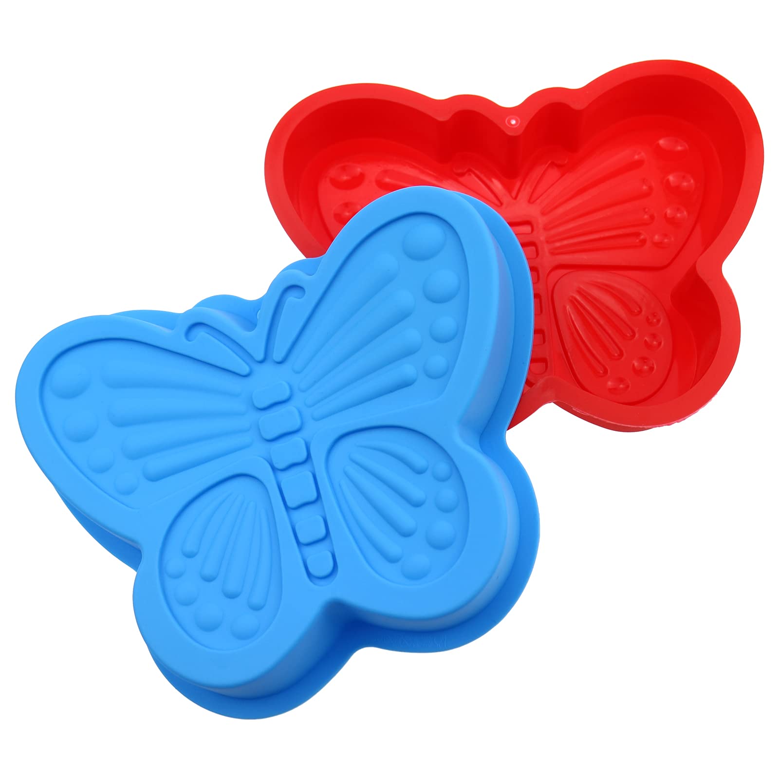 Diystore 2 Pack 3D Butterfly Cake Pan Silicone Mold, Butterfly Shape Cake Pie Baking Pan Molds For Wedding Christmas Birthday Ca