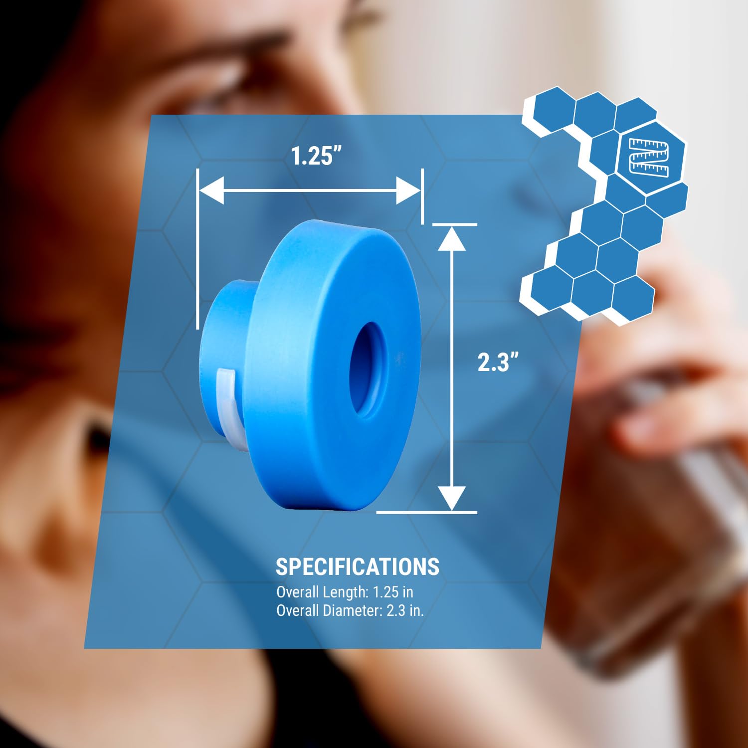 2Pk - Trrwc02 Reusable No-Splash Cap For 48Mm Screw Top/Snap On Crown Top (Needs To Remove Inside White Ring) 3 & 5 Gallon Bottl