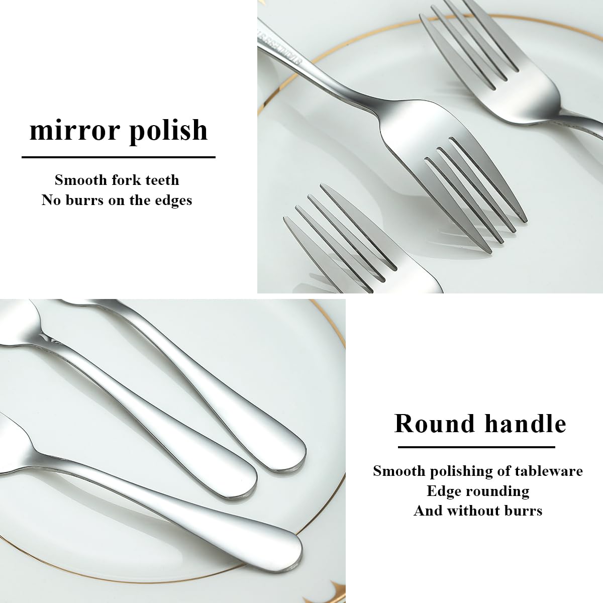 Evanda Dessert Forks Set Of 12 Pack, 5.62'' Stainless Steel Pastry Fork, Appetizer Fork For Fruit, Cake, Cheese, Party Trips, Ca
