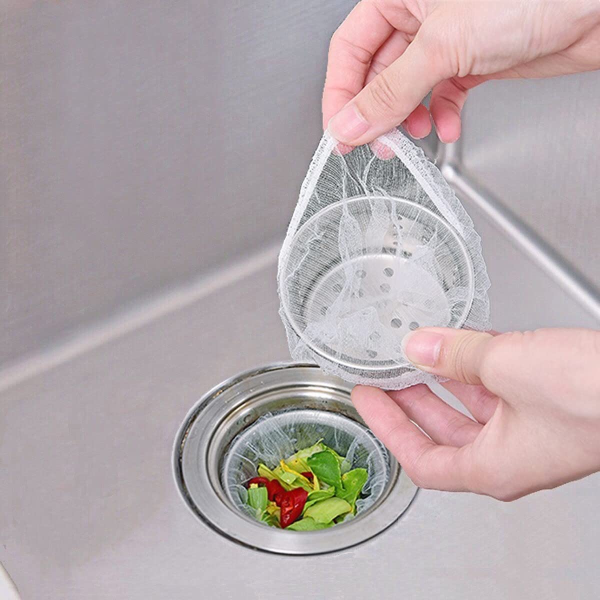 Kitchen Sink Strainer Mesh Bag- 200 Pcs Disposable Sink Net Strainer Filter Bags For Sink Drain For Collecting Kitchen Food Wast