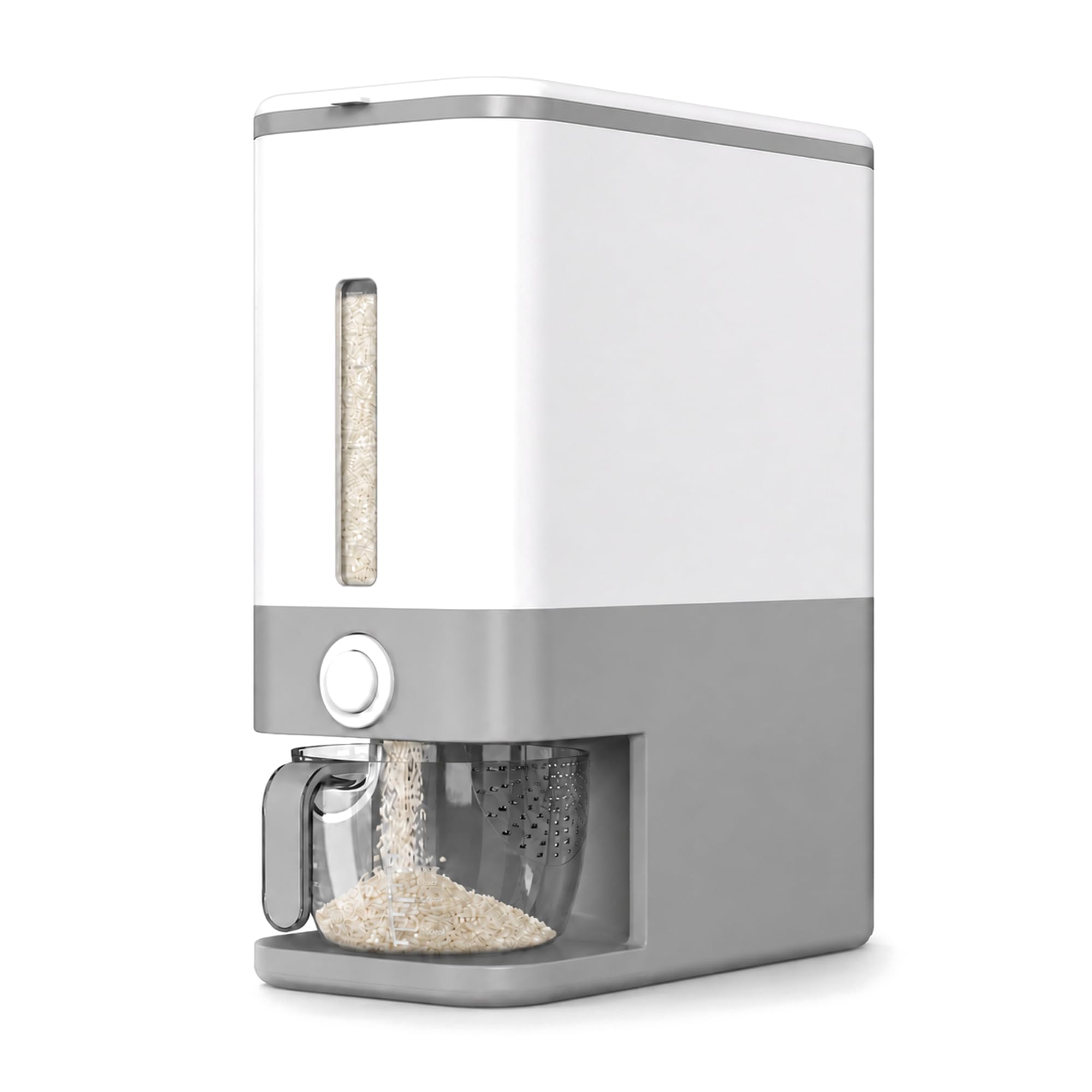 Proarea Rice Dispenser Rice Container 25 Lbs with Measuring Cup