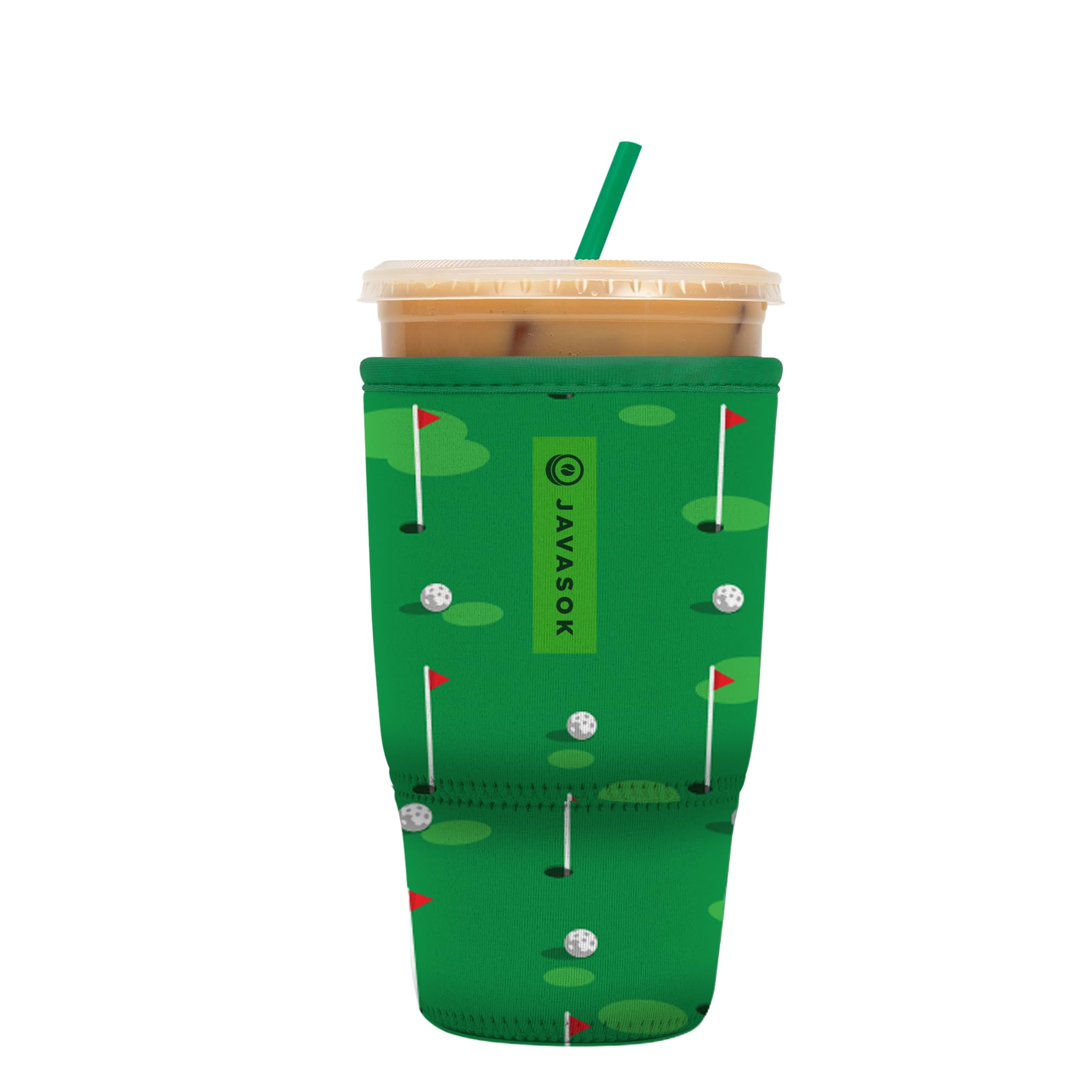 Sok It Java Sok Iced Coffee & Cold Soda Insulated Neoprene Cup Sleeve (Puttin Around, Large: 30-32oz)