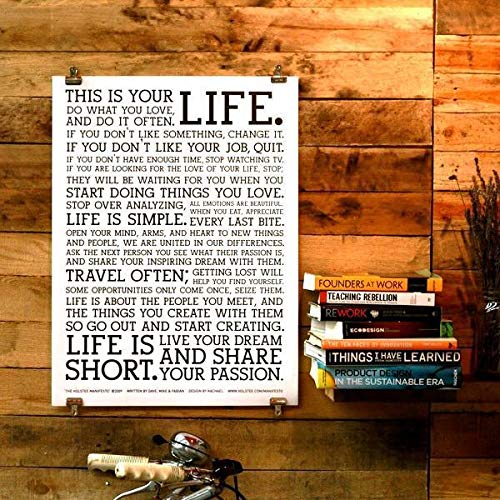 Holstee Manifesto Poster - The Original This Is Your Life Poster (12 In X 16 In)