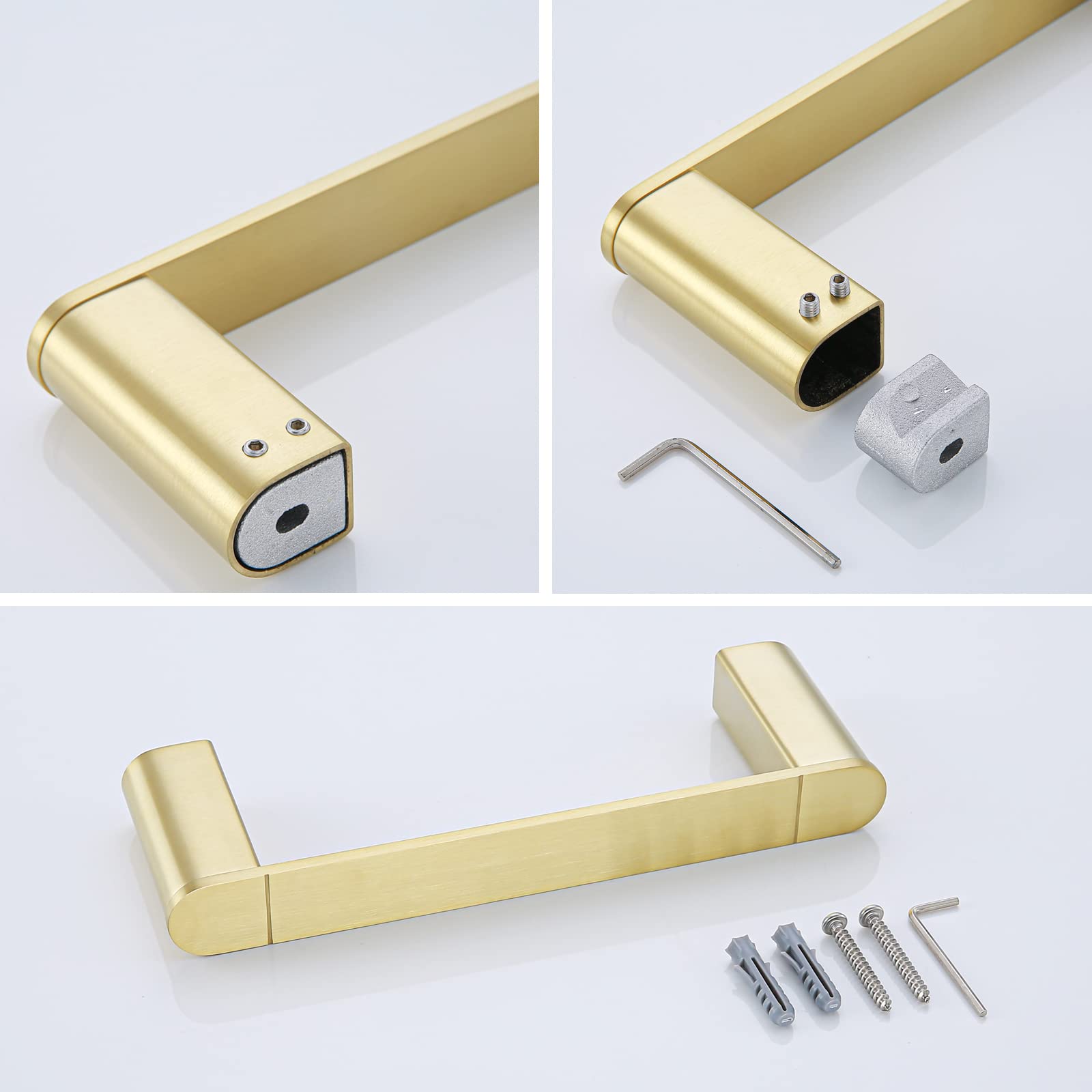Random 9 Inch Brushed Gold Towel Bar Bathroom Gold Towel Holder Kitchen Dish Cloths Hanger Hand Towel Rod/Rack Sus304 Stainless