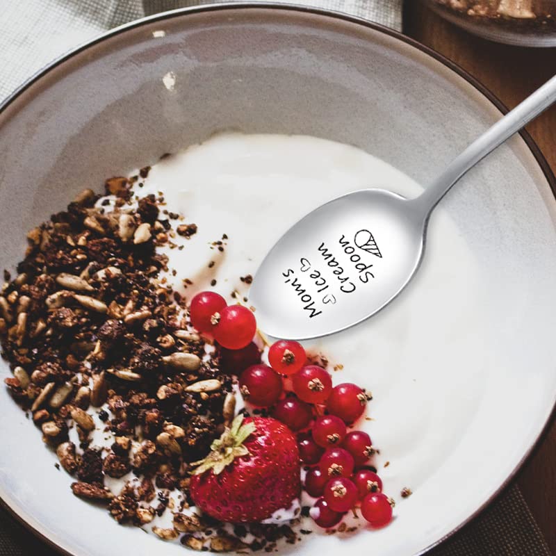Mother Mom Gifts From Daughter Son Mom Ice Cream Spoon Gifts For Mom Mothers Day Birthday Gifts From Daughters Sons Mom Engraved