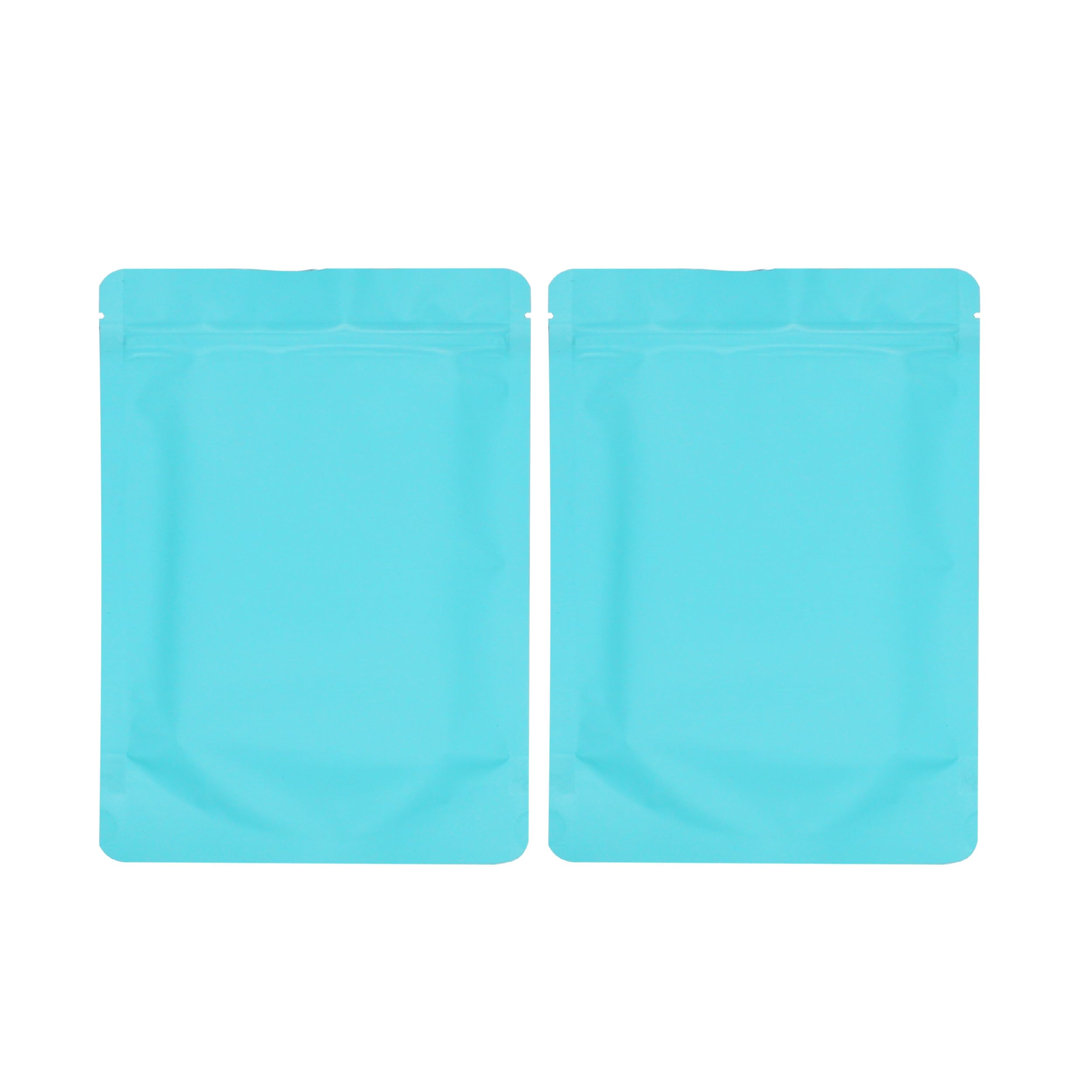 100PCS Matte Double-Sided Colored Stand-Up Bags (16x22cm (6.3x8.6), Sky Blue)