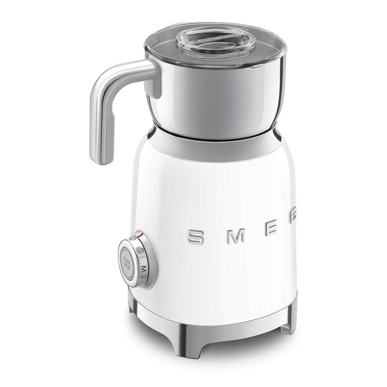 Smeg Retro 50'S Style Milk Frother With 2 Disks 6 Preset Programs Hot Or Cold Frothing And Induction Heating (White)