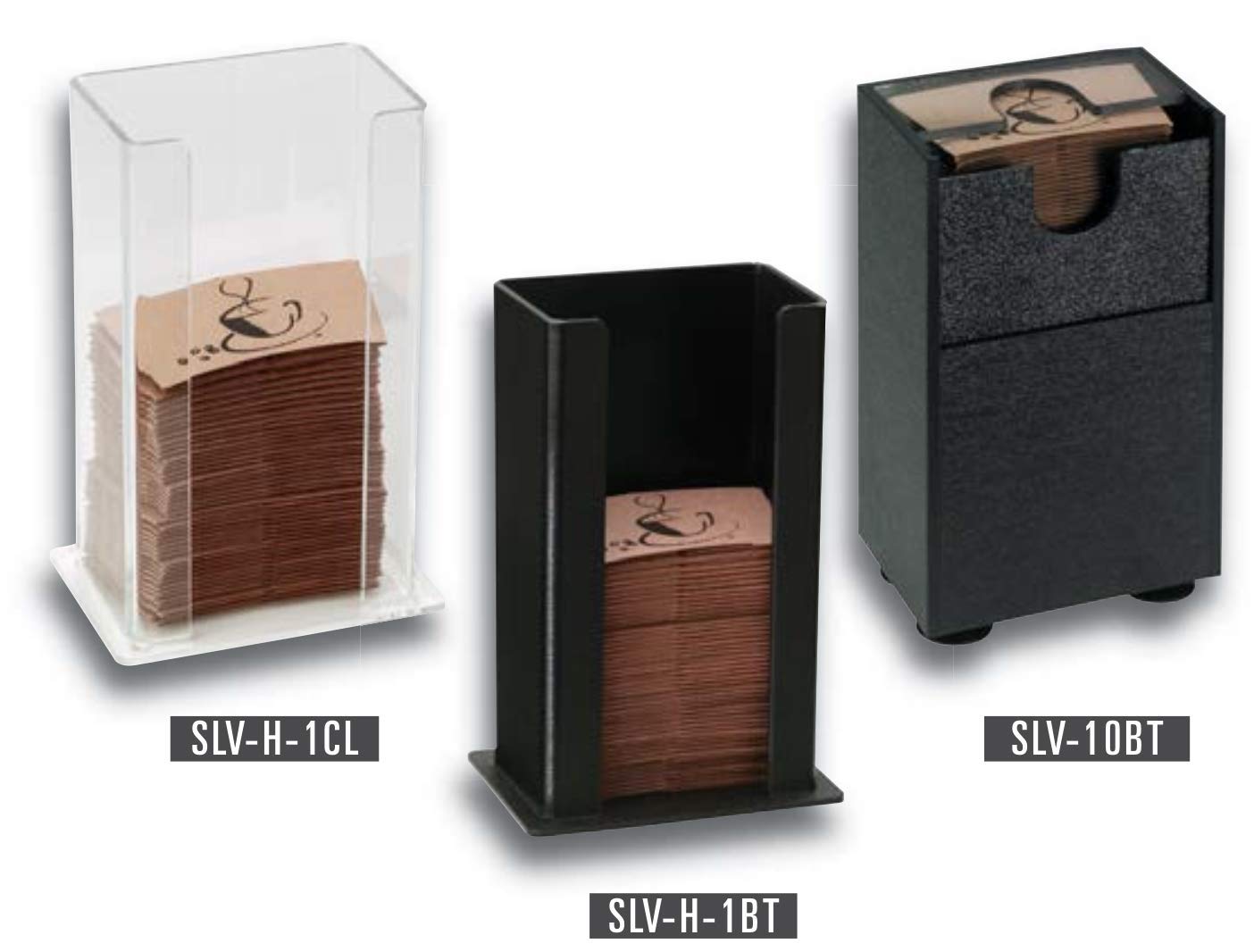 Dispense-Rite Slv-H-1Bt Countertop Coffee Sleeve Dispenser, Black