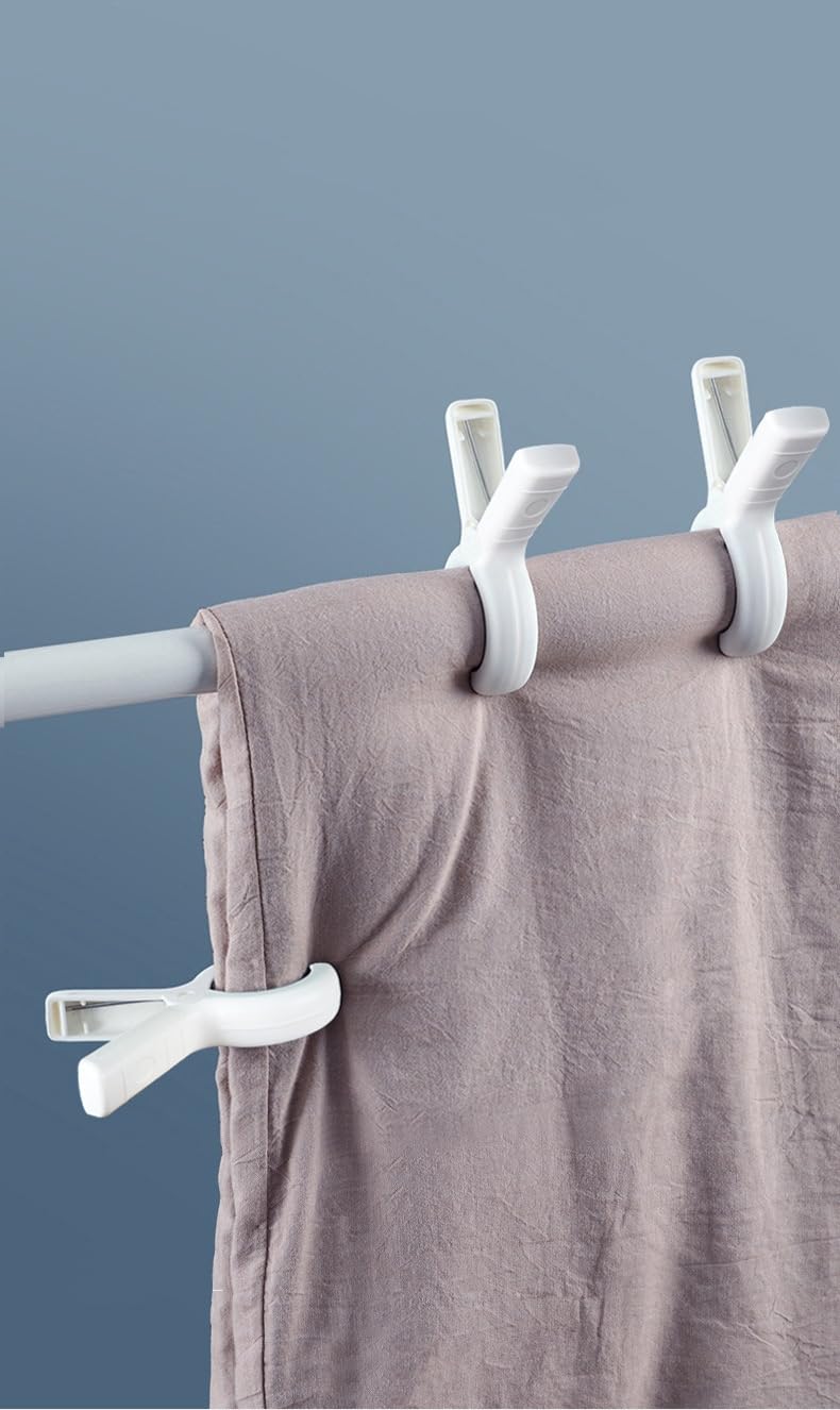 Beach Towel Clips Plastic Clothespins-Rovedcity Heavy Duty Clothes Pins for Beach Chair Pool Chair on Cruise Heavy Laundry Clothespins Windproof Clamps Beach Blankets Clothes Pegs Pack of 6