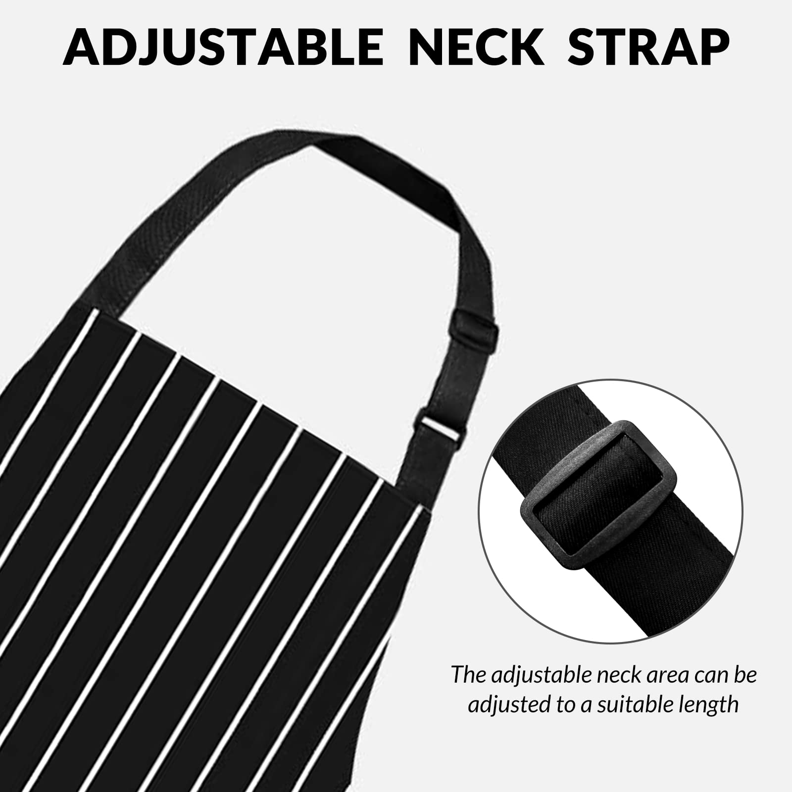 Atropos 2 Pcs Aprons For Women With Pockets, Aprons For Men, Womens Kitchen Apron, Cooking Apron Adjustable Bib Chef Apron(Unise