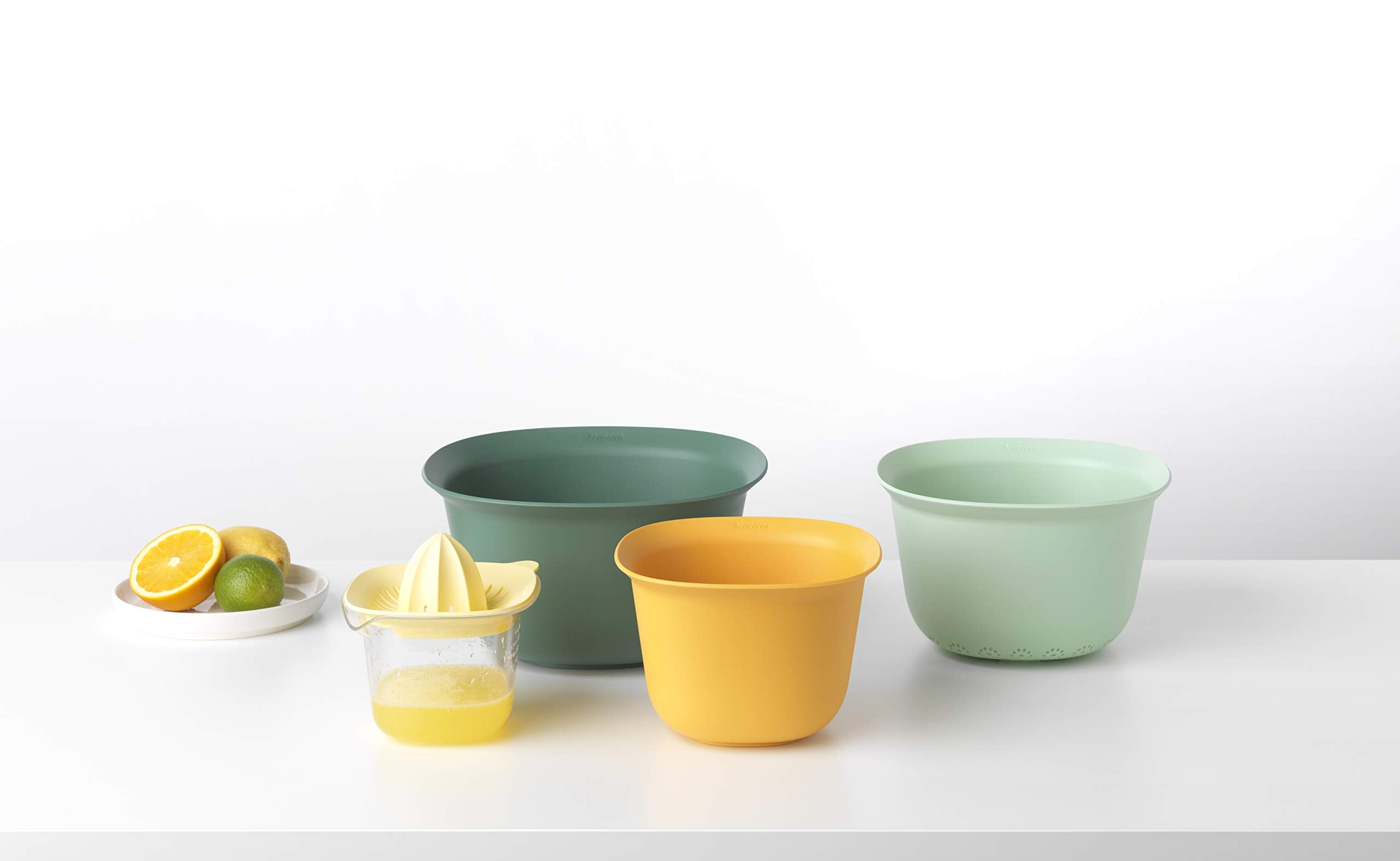 Brabantia Tasty+ Mixing Bowl Set With Colander And Juicer