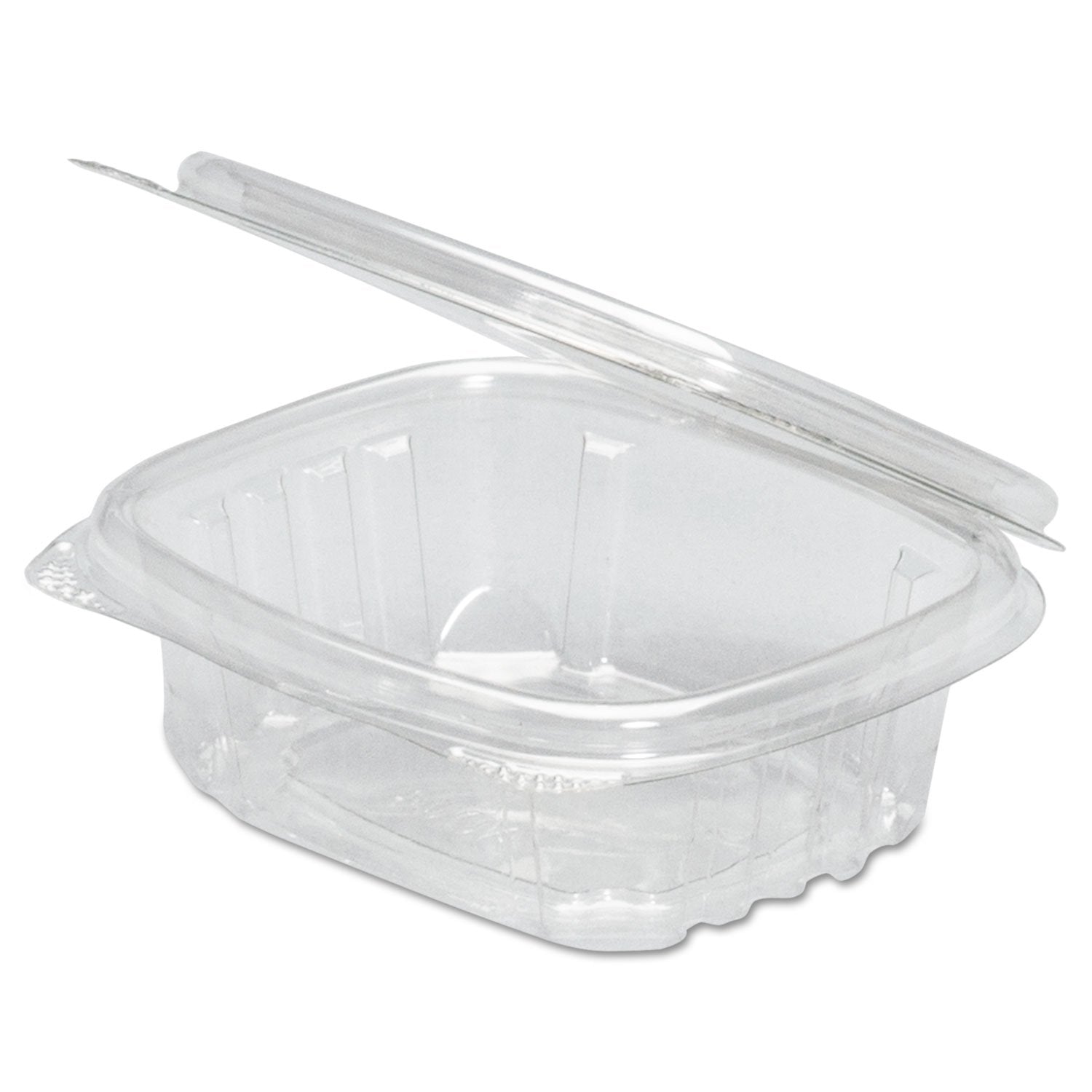 Genpak Ad04 | 4Oz Clear Pet Hinged Deli Container | Recyclable, Made With Up To 30% Post-Consumer Content, Bpa Free, Made In The