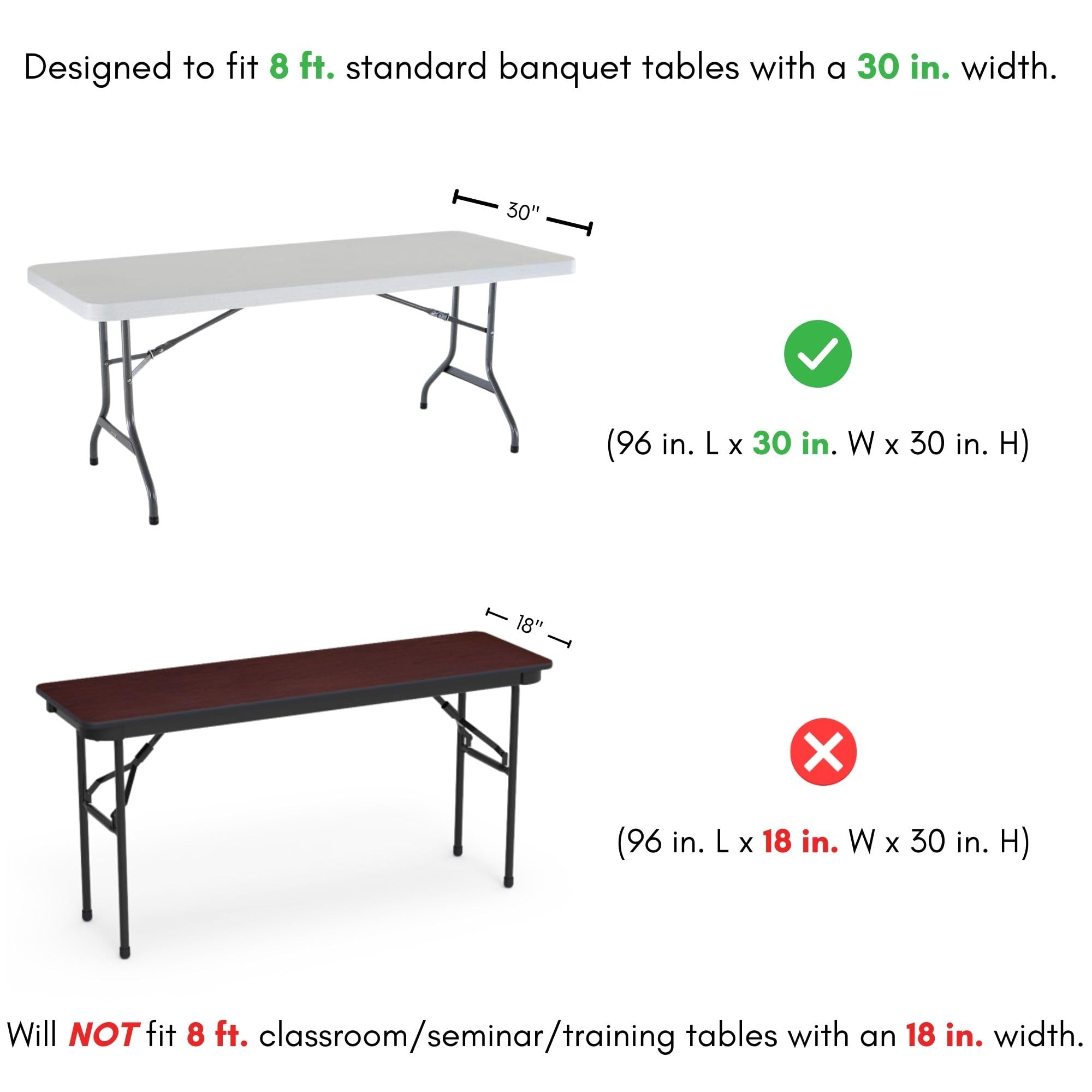 Your Chair Covers - 8 Ft Rectangular Fitted Spandex Tablecloths Patio Table Cover Stretchable Tablecloth - Redwhite Striped