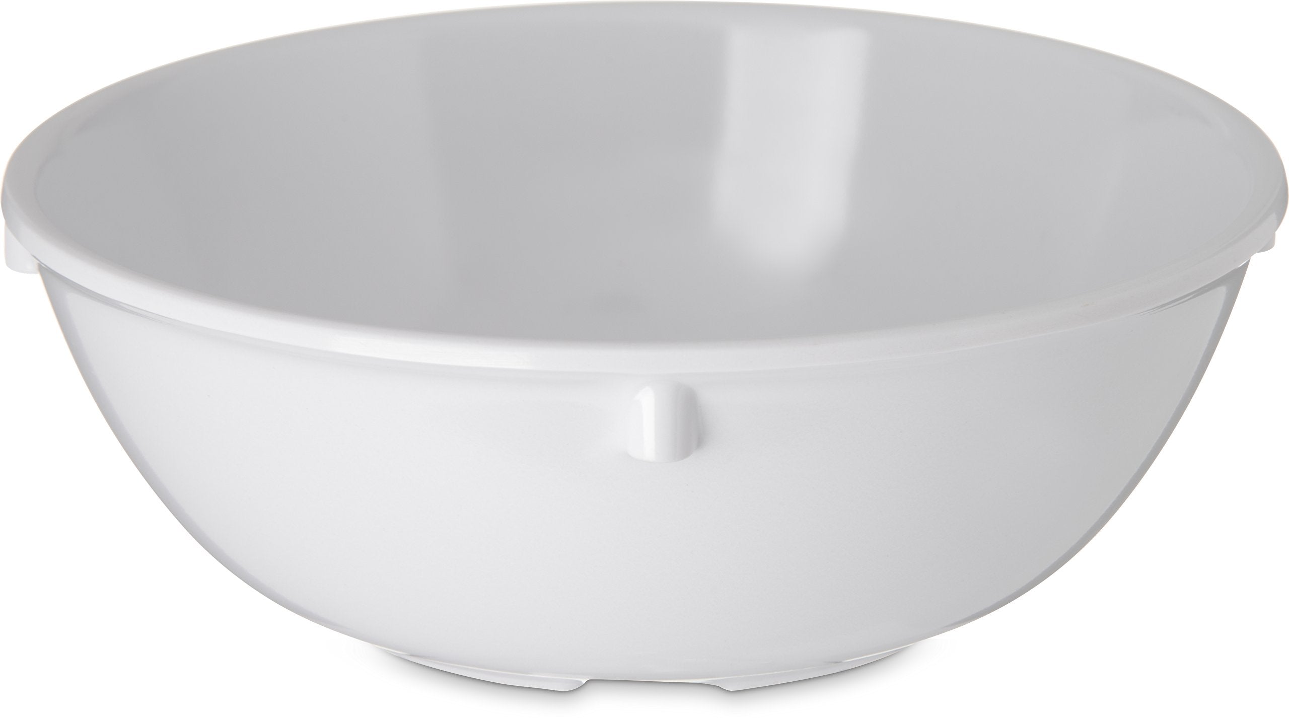 Carlisle Foodservice Products Dallas Ware Reusable Plastic Bowl For Buffets, Home, And Restaurants, Melamine, 10 Ounces, White,