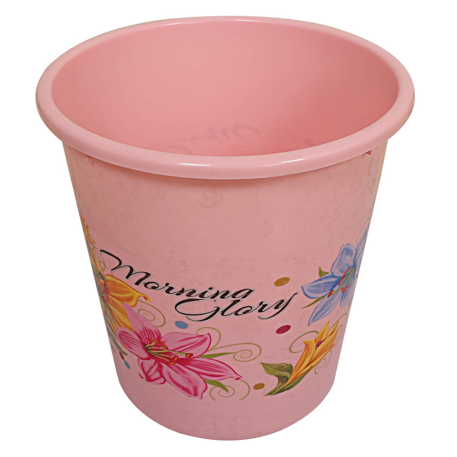 Kuber Industries Plastic Exclusive Virgin Floral Dustbin/Garbage Bin, 5 Litre, Pink-Ctktc21365