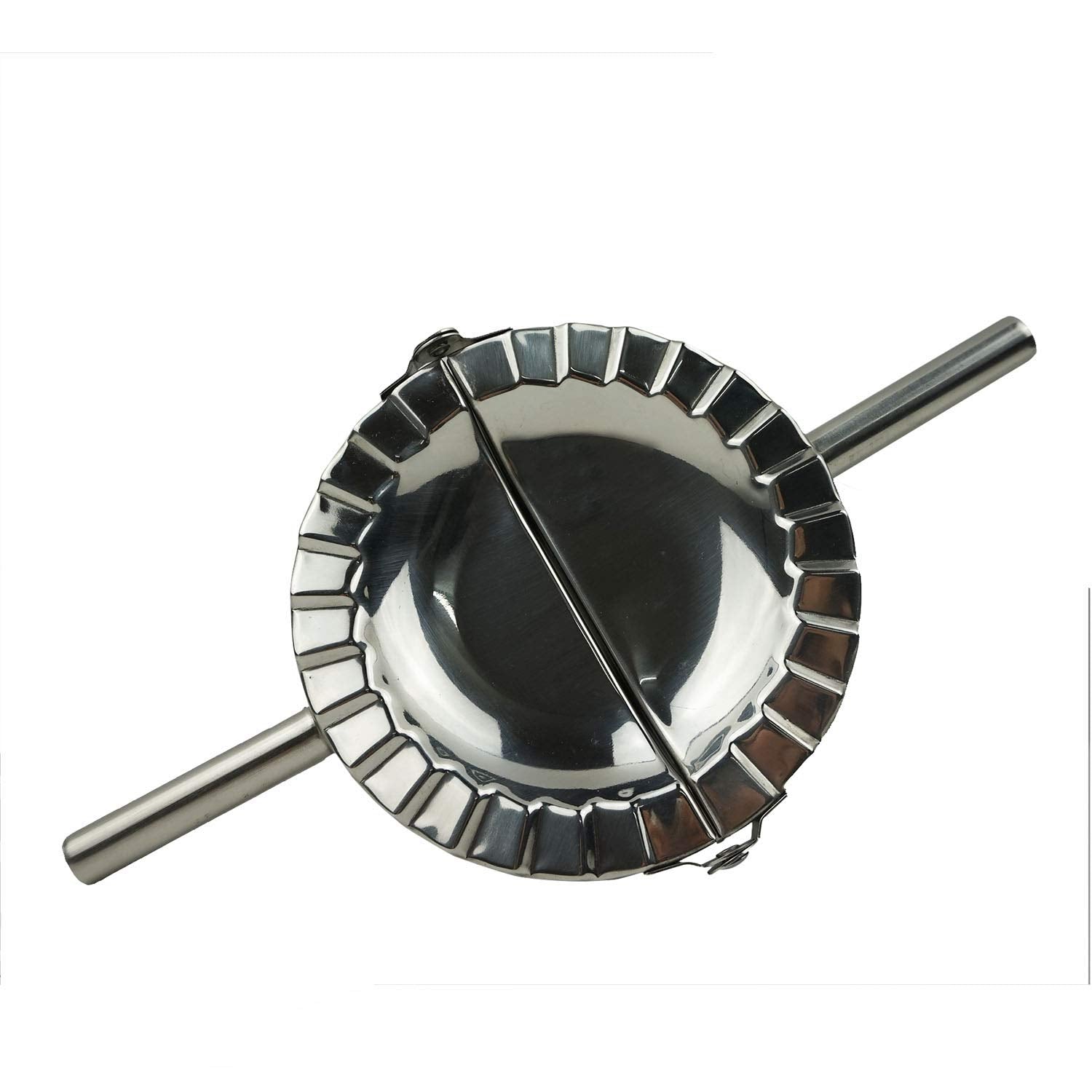 Proshopping Stainless Steel Dumpling Maker, X-Large 5'' Goya Empanada Press Mold, Ravioli Mould Crimper, Wraper Dough Cutter - F