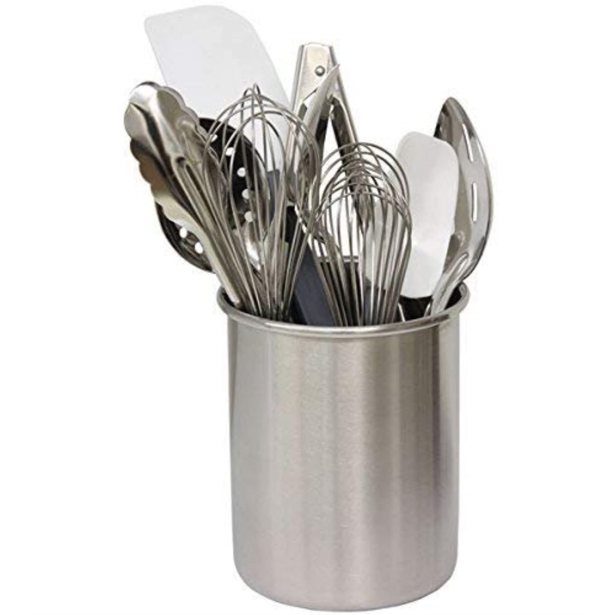 Tablecraft Products Hu2 Utensil Holder, Stainless Steel Brushed