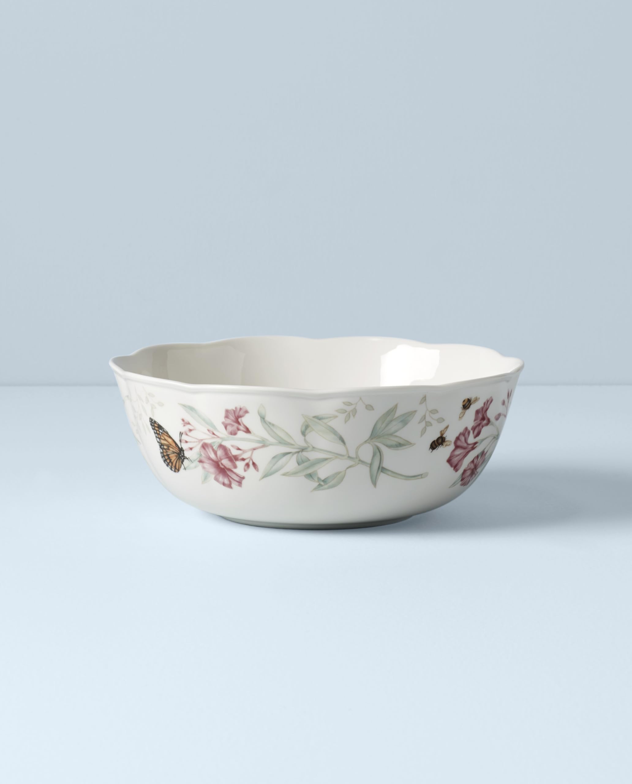 Lenox Butterfly Meadow Serving Bowl , White Body -