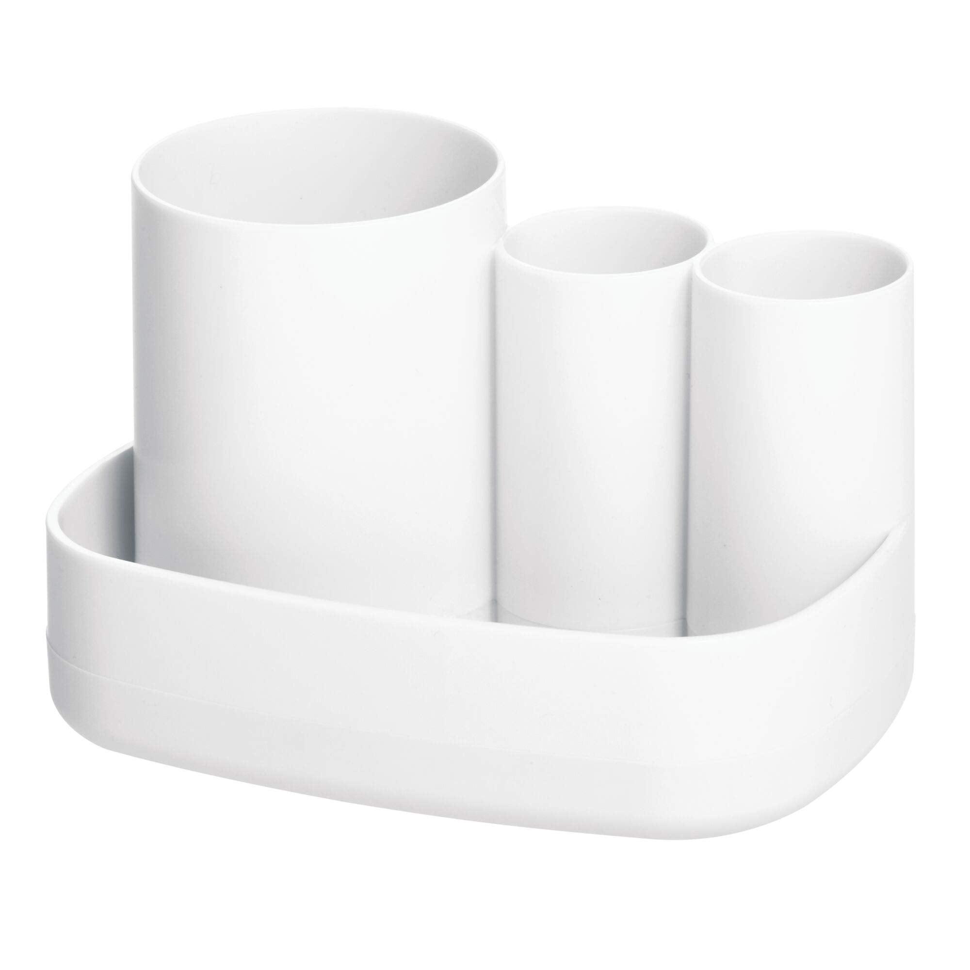 Idesign Cade Bpa-Free Plastic Toothbrush And Toothpaste Holder/Storage Bathroom, Vanity, 4.38'' X 6.5'' X 4.25'', Countertop Org