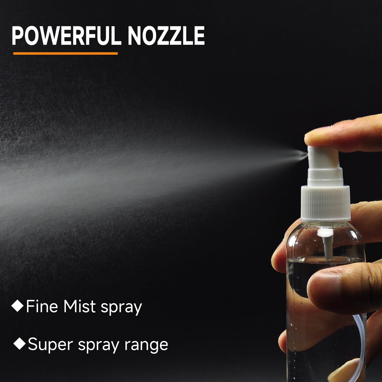 Zejia Small Spray Bottle 2Oz, Plastic Travel Spray Bottle, Refillable Mini Spray Bottle For Face, Liquids, Perfume, With Labels
