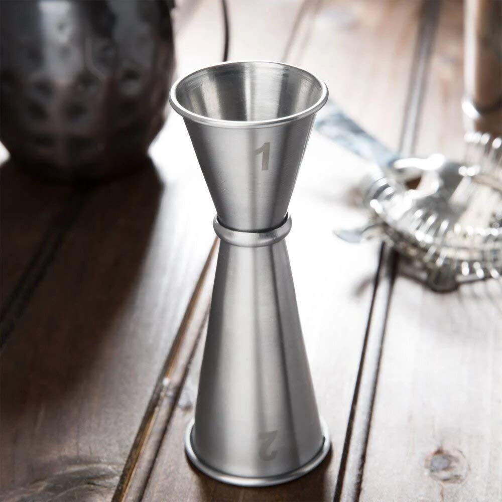 American Metalcraft Jg5 Japanese-Style Jigger, Stainless Steel, 1Oz. X 2Oz. Capacity, 1-3/4'' Diameter X 4-3/4'' Height