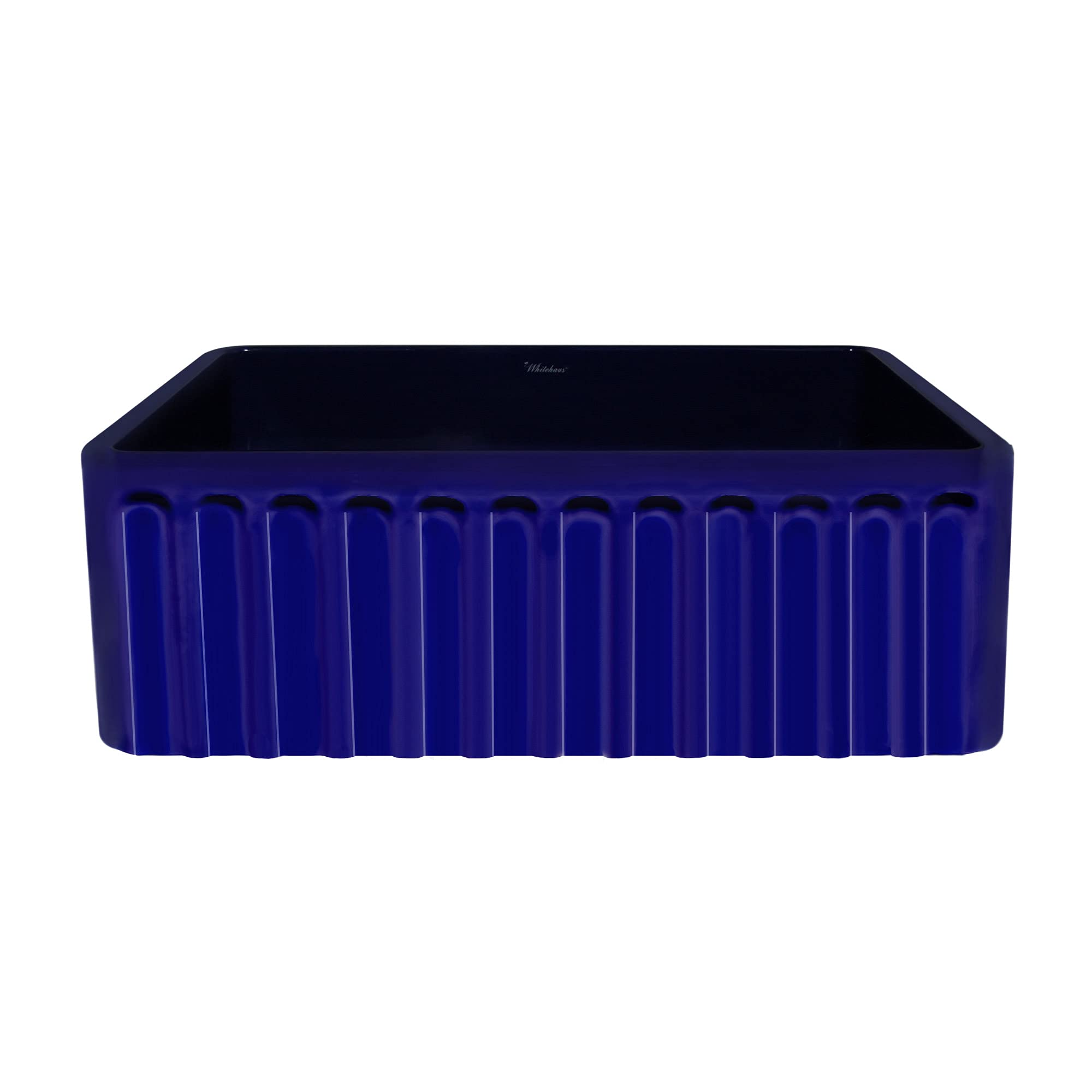 Whitehaus Whflgo3018-Blue Reversible Kitchen Fireclay Sink, 30 X 18 X 10, Sapphire Blue