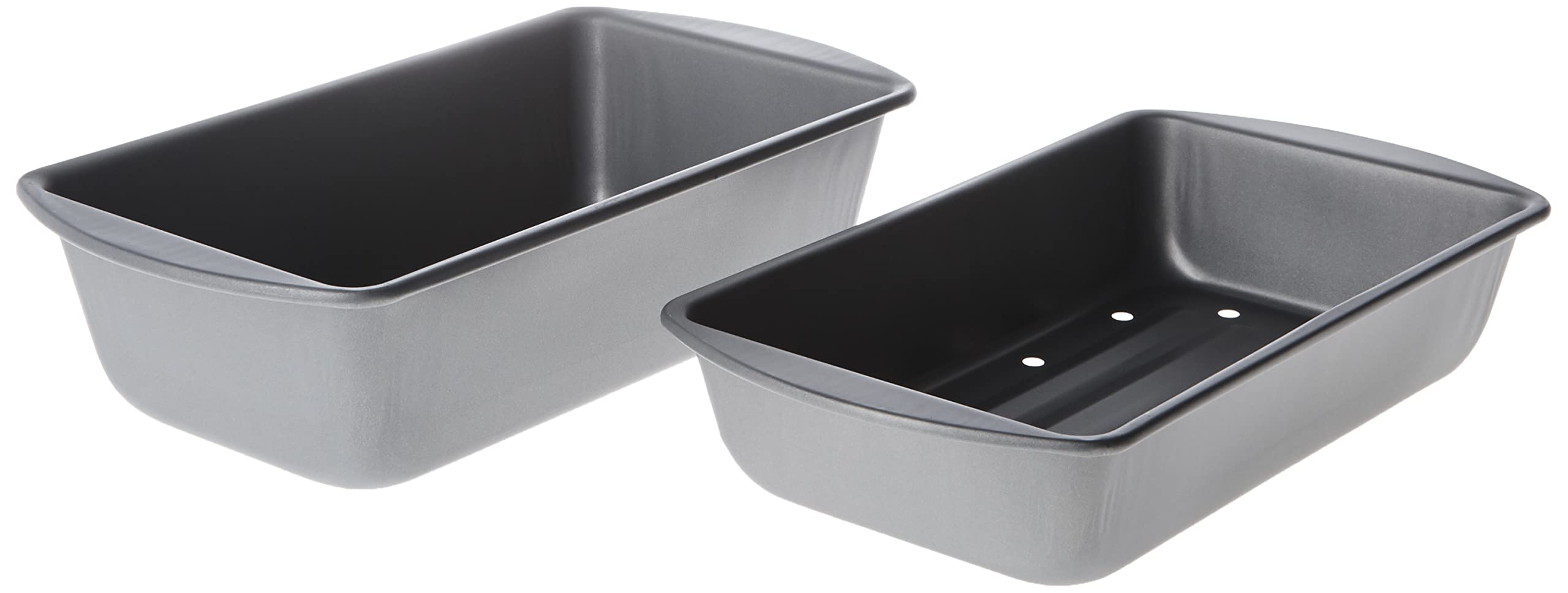 G&S Metal Products Company Ovenstuff 2Piece Fataway Meatloaf Pan, 9.3Inch X 5.1Inch X 2.7Inch