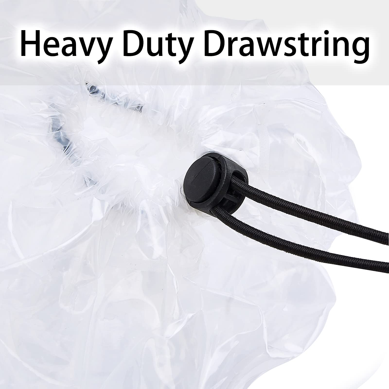 2 Pack Golf Bag Cover, 31X62 Inches Extra Large Clear Drawstring Dust Covers Plastic Storage Bags, Good For Household Organizing