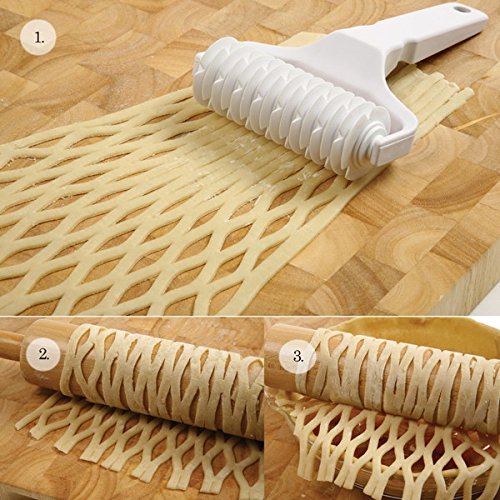 Norpro Pie Top And Pastry Lattice Cutter, One Size, White
