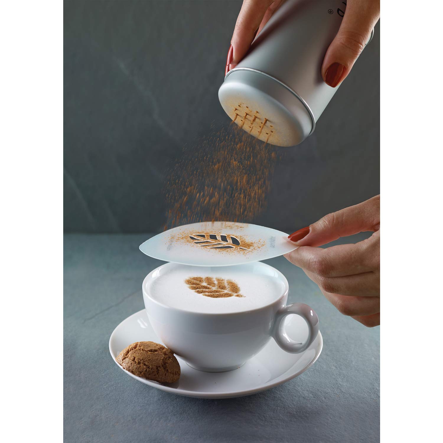 Aerolatte Cappuccino Stencil Set, For Latte Coffee Art, Set Of 6 Stencils