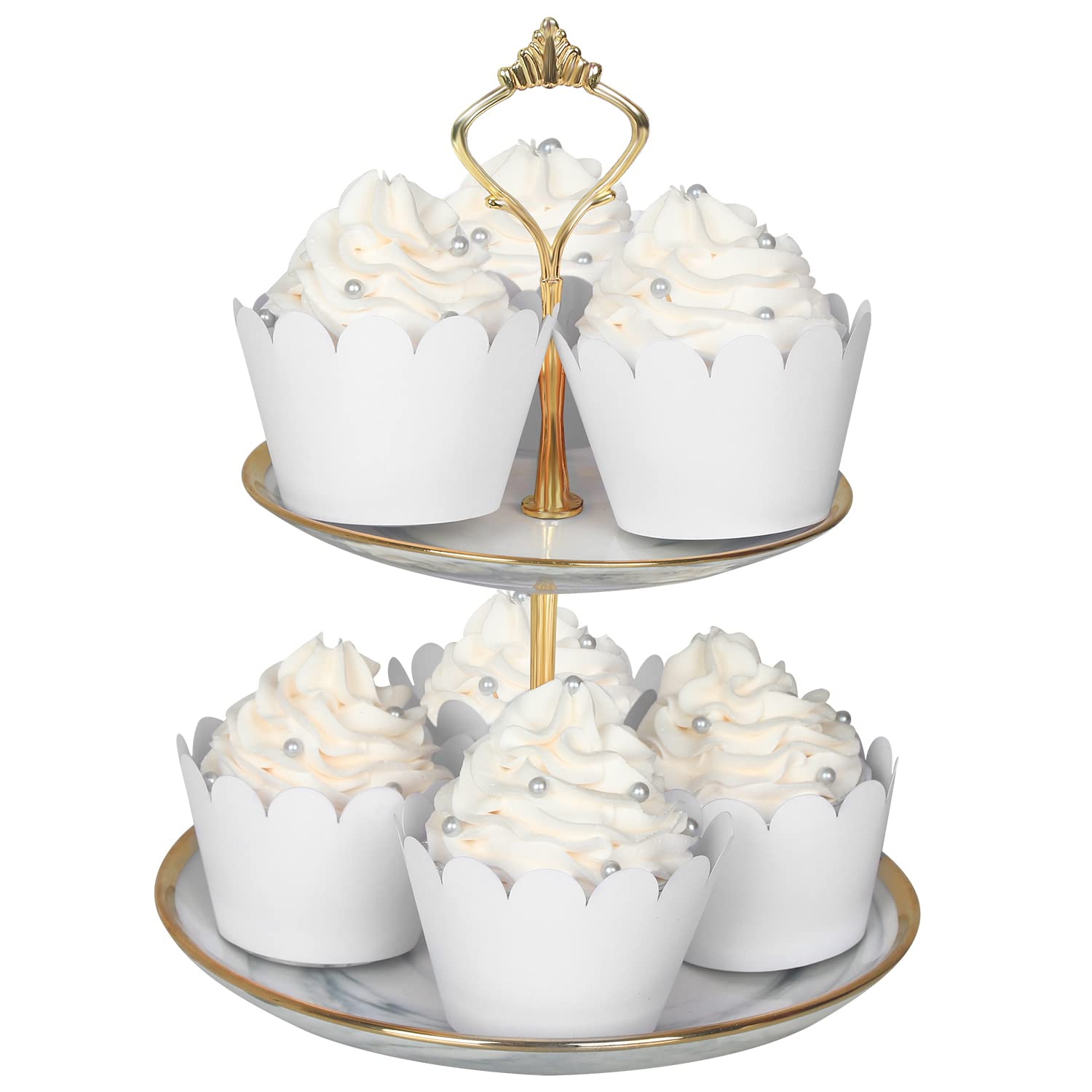 Kposiya Set Of 100 Artistic Bake Cake Cups Filigree Little Vine Lace Laser Cut Cupcake Wrapper Liner Baking Cup Muffin Casetrays