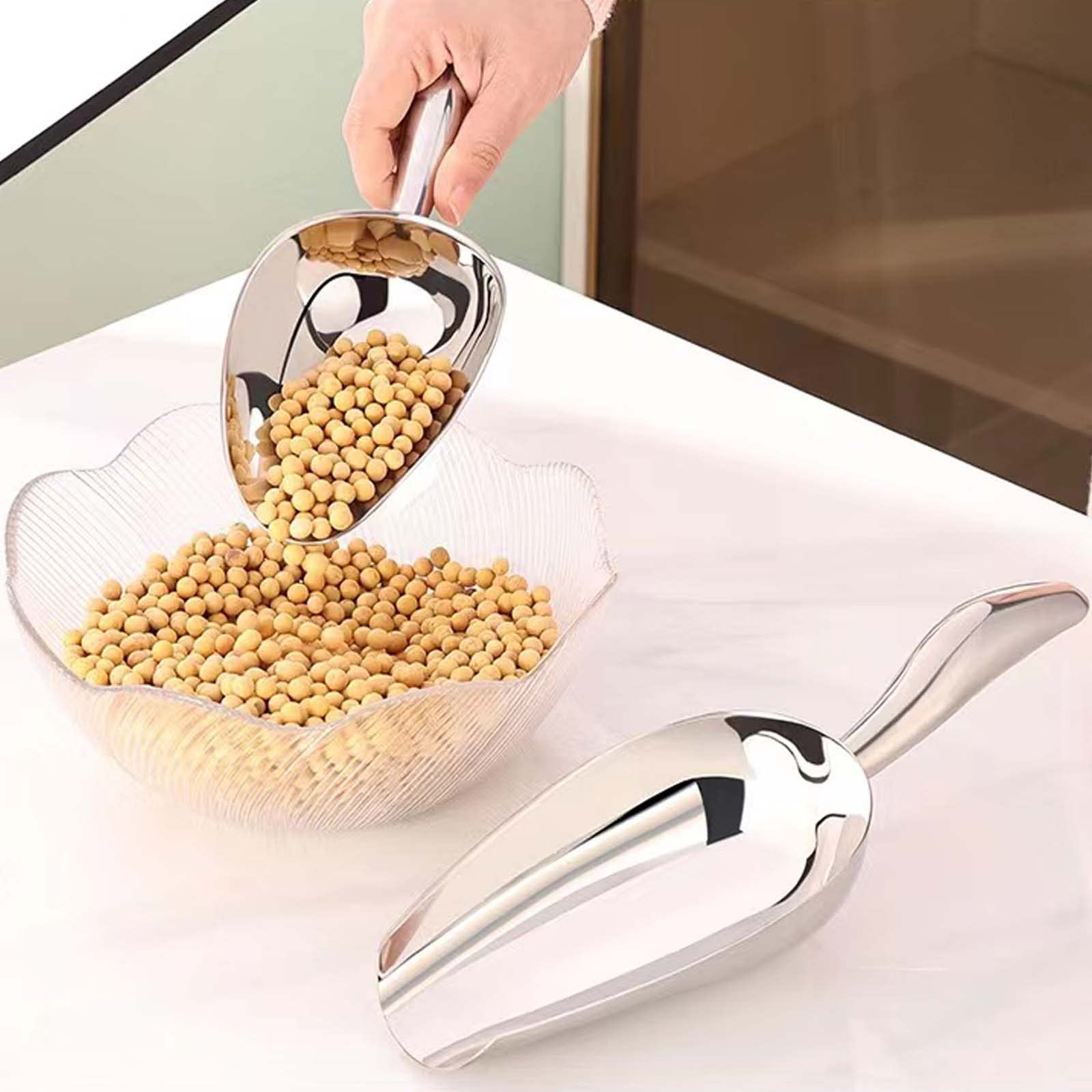 Small Metal Ice Scoop For Freezer - Ice Scoop For Ice Machine,Stainless Steel Ice Scoop Small,Mini Ice Scoop For Ice Cube Scoop,