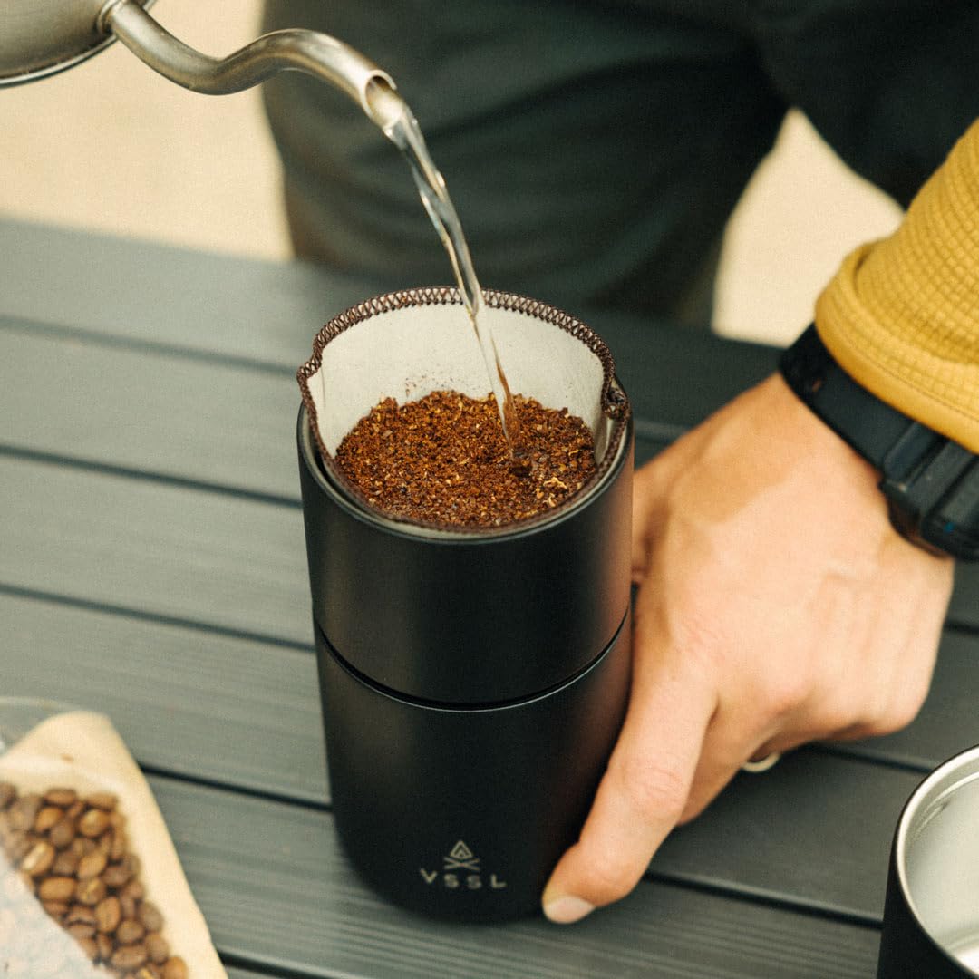 Vssl Nest Pour Over Coffee Kit, Transportable And Compact Pour Over Kit With Two 10 Oz Double Walled Mugs