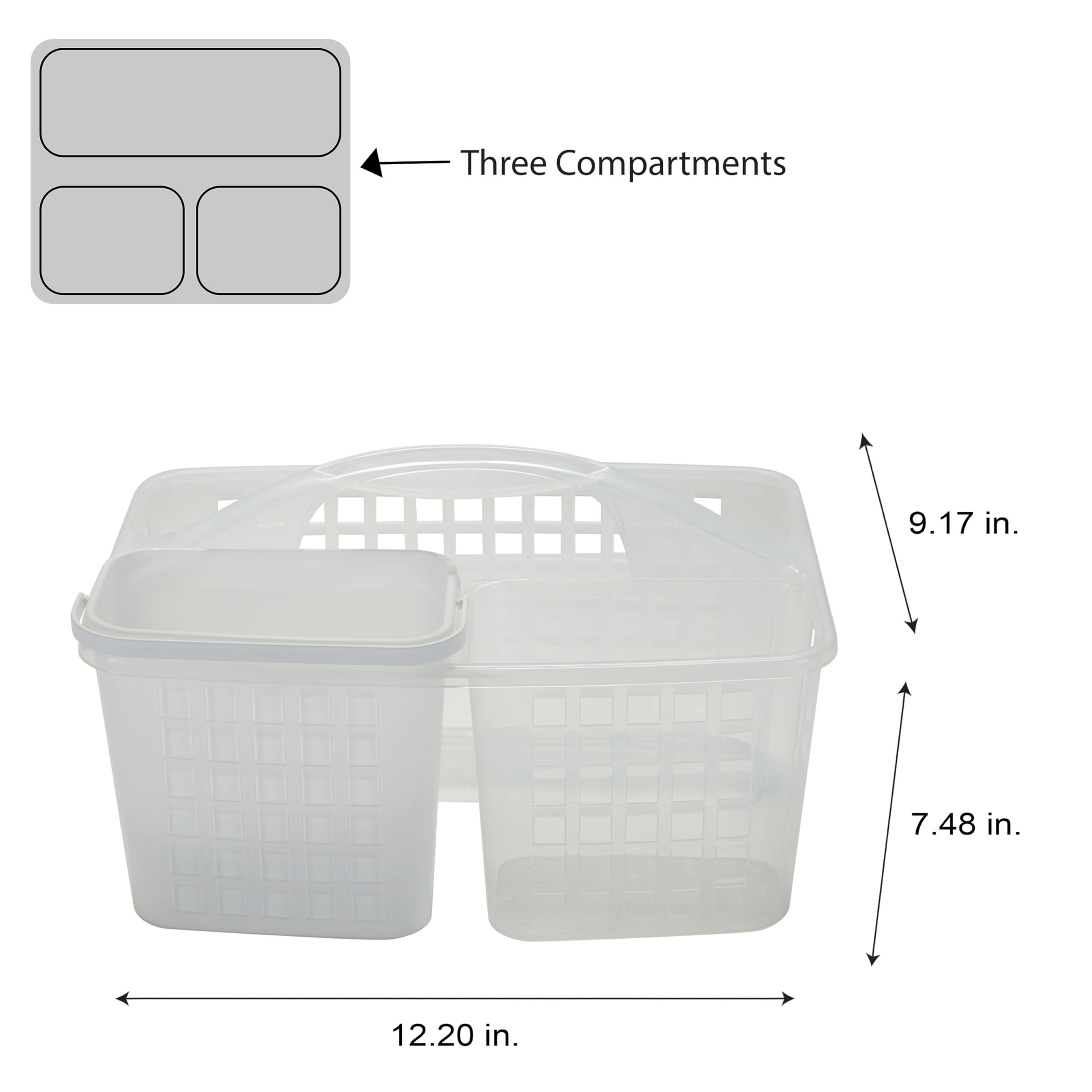 Bath Bliss 2 In 1 Portable, Bathroom Shower Caddy For Shampoo, Conditioner, Soap, And Cosmetics, In Bath Tote