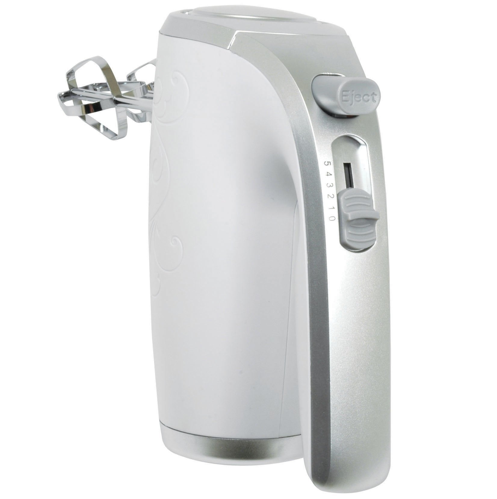 Better Chef Electric Hand Mixer  5-Speed  Stainless Beaters & Hooks  Attachment Holder  150-watt (White)