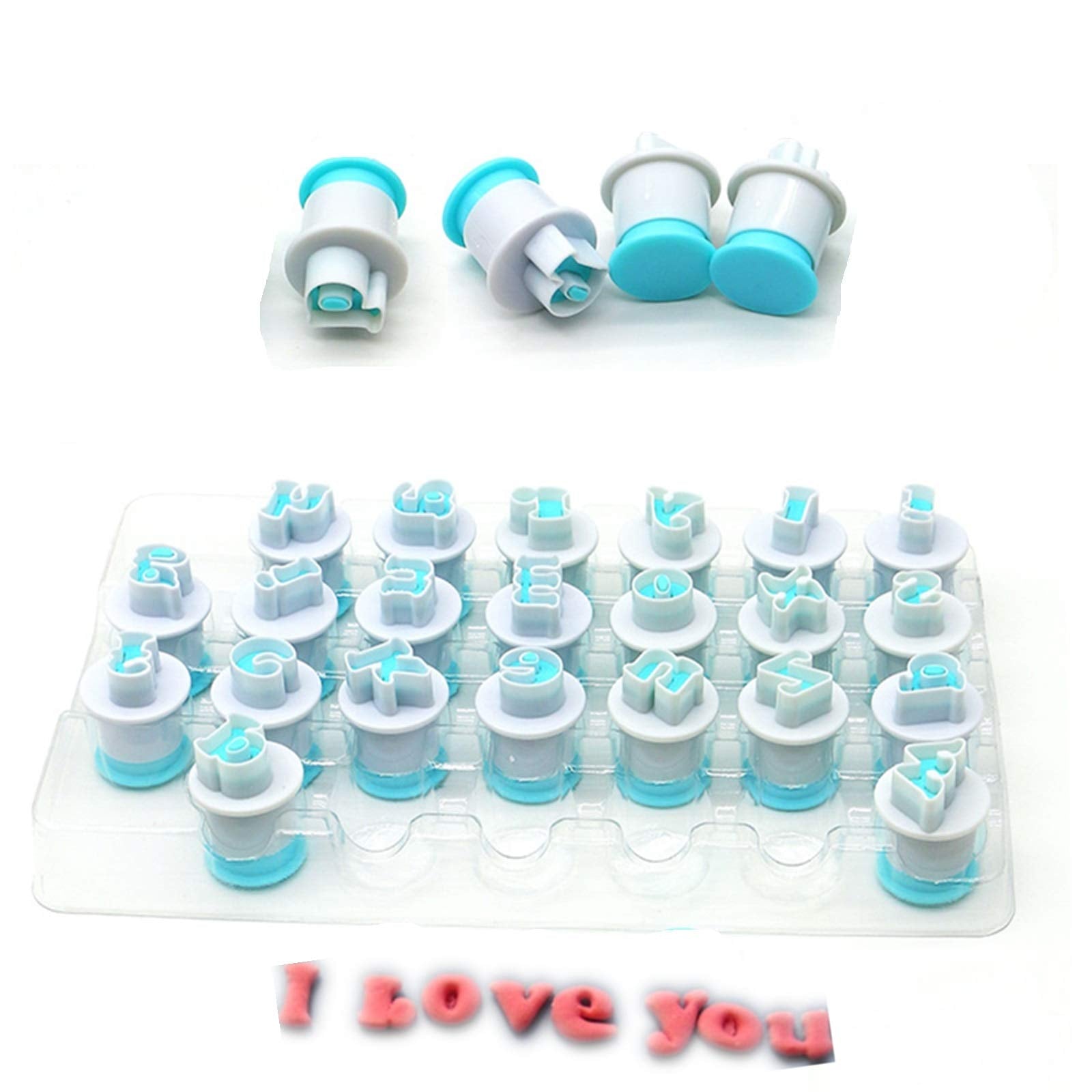 Small Letter Stamp Cookie Cutters Set Of 26 Pcs, Mini Lowercase Alphabet Spring Stamping Cutters Food Grade Plastic Direct Embos