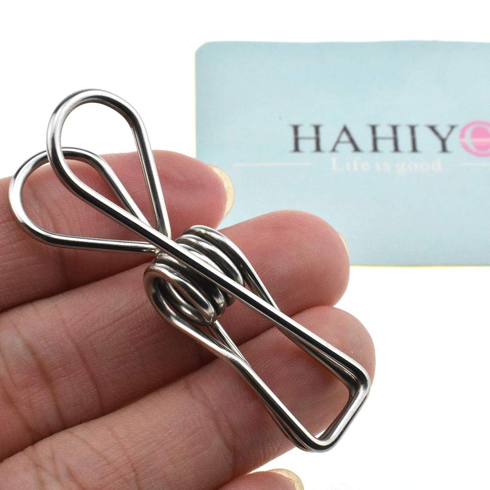 Hahiyo Clothespins Chip Clips All Metal Stainless Steel No Rust Stains Strong Grip In Heavy Wind 2 Inches 24 Pack Do Not Fall Ap
