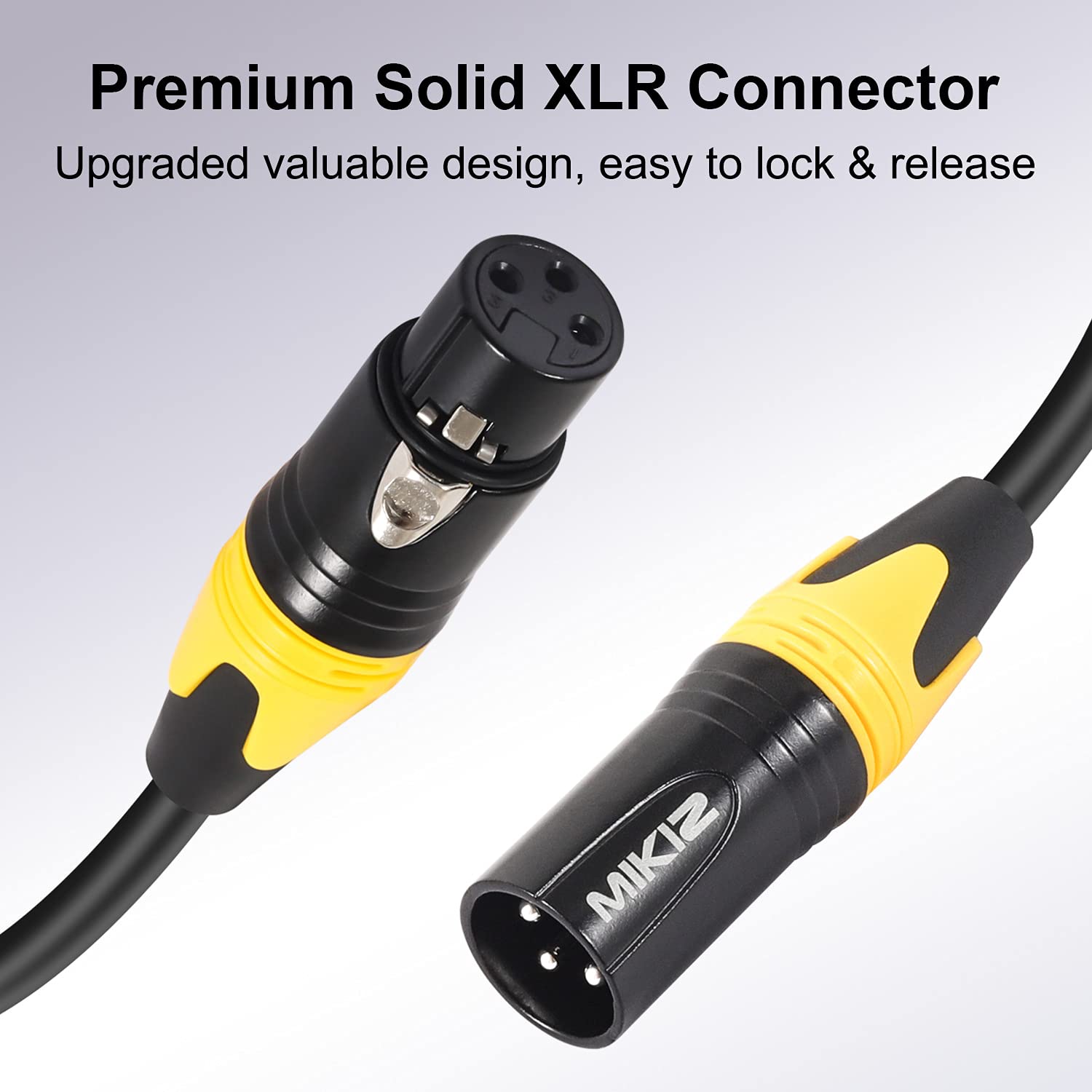 Mikiz Xlr Microphone Cable 6 Ft 4 Pack Balanced Xlr Audio Cables With 3-Pin Xlr, Pro Seriesa