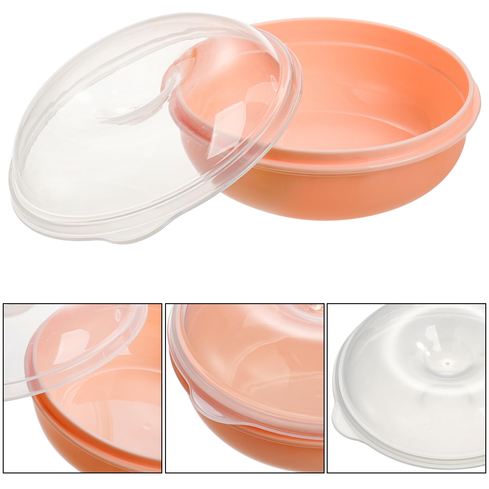 Frcctre 6 Pack Bagel Keeper, Round Bagel Fresh Saver Donut Keeper Holder, Reusable Bagel Storage Container Bagel Fruit Storage B