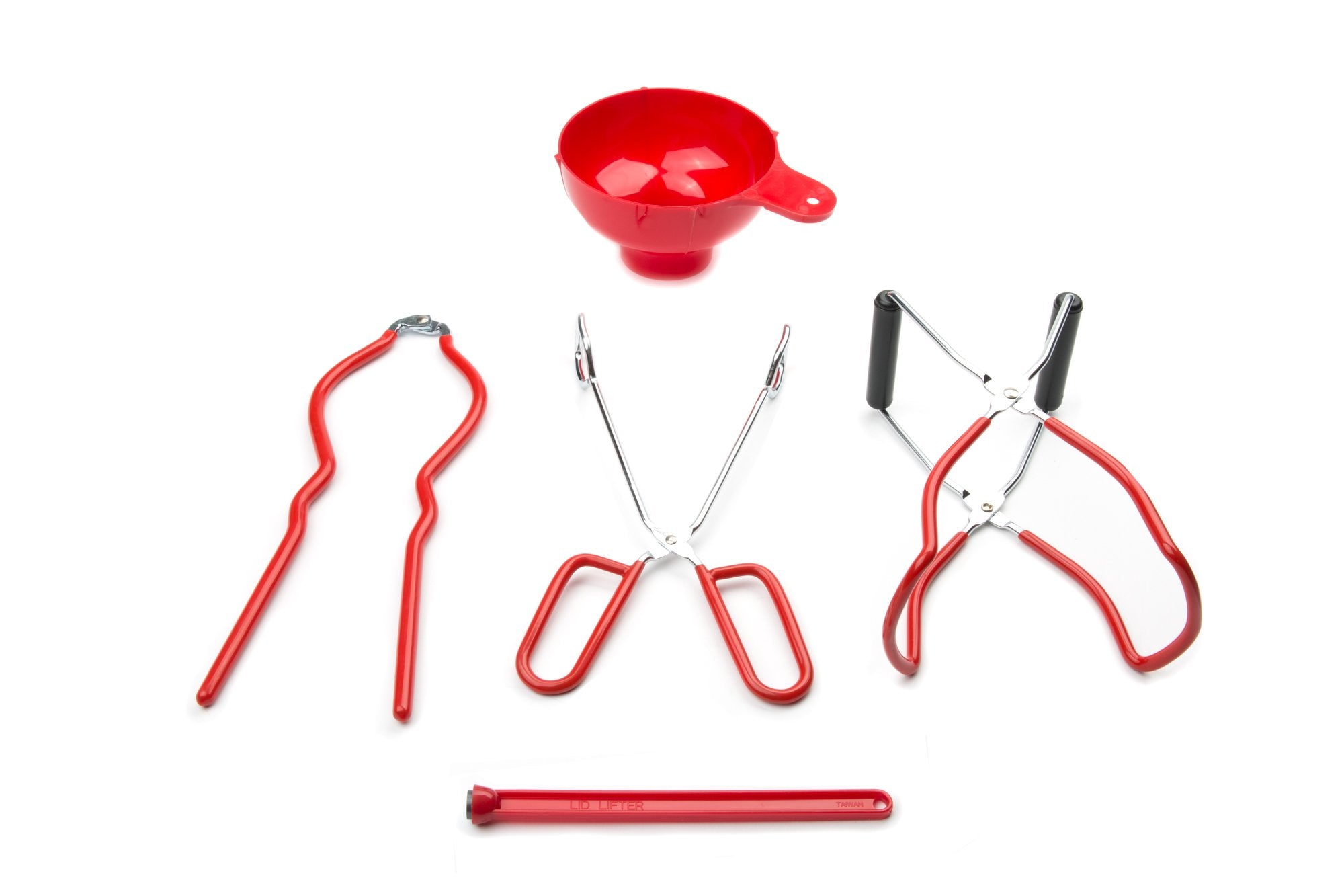 Fox Run Home Canning Tool Set, Red, 3.5 X 11 X 6 Inches, 5-Piece